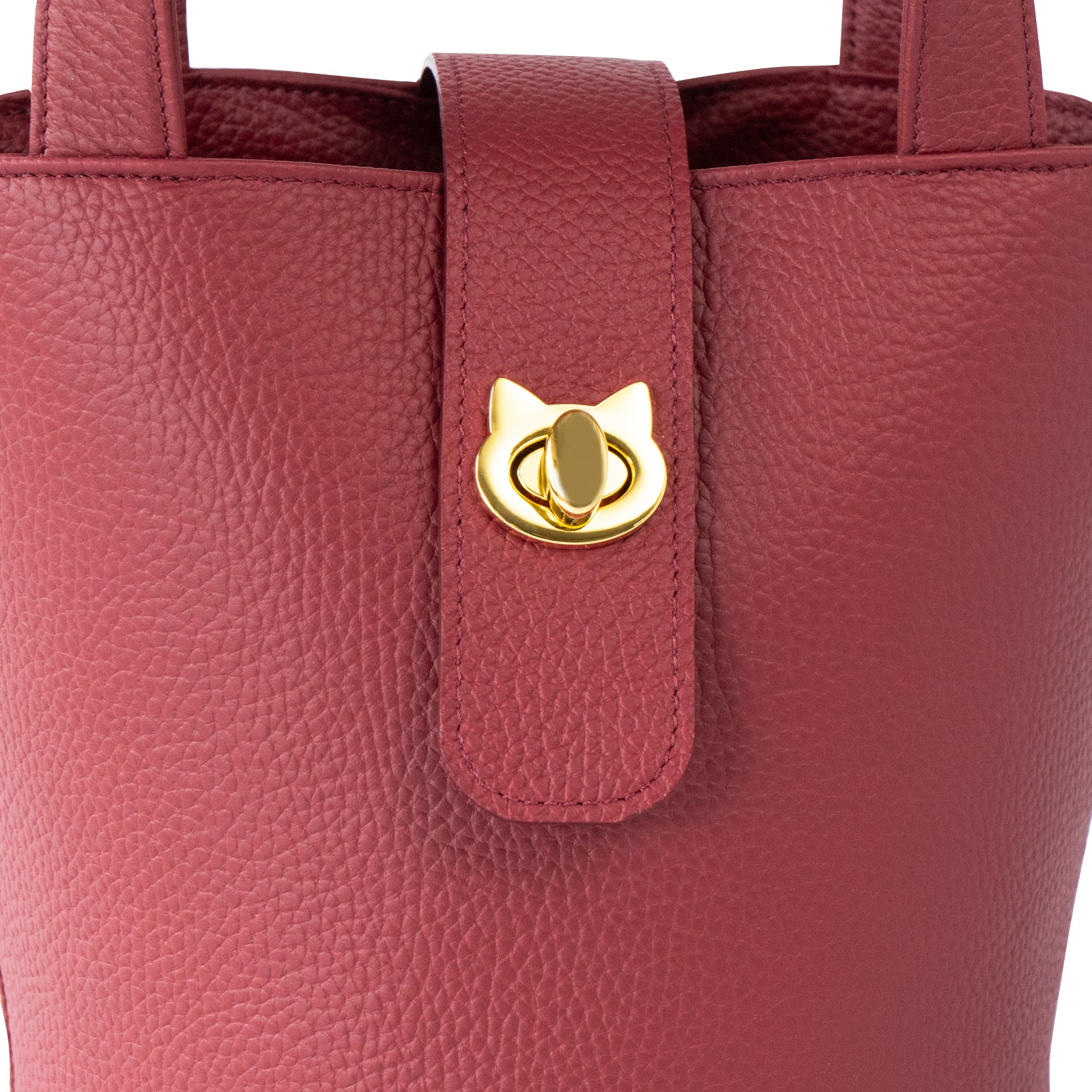 チェーンショルダー付きミニバッグ・PAW (パウ) / ボルドー