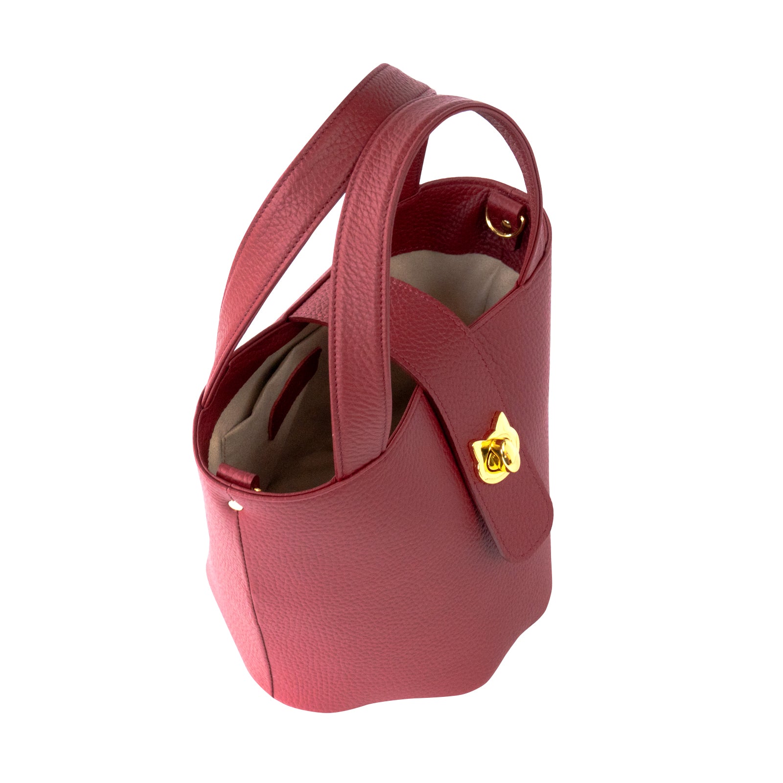 チェーンショルダー付きミニバッグ・PAW (パウ) / ボルドー