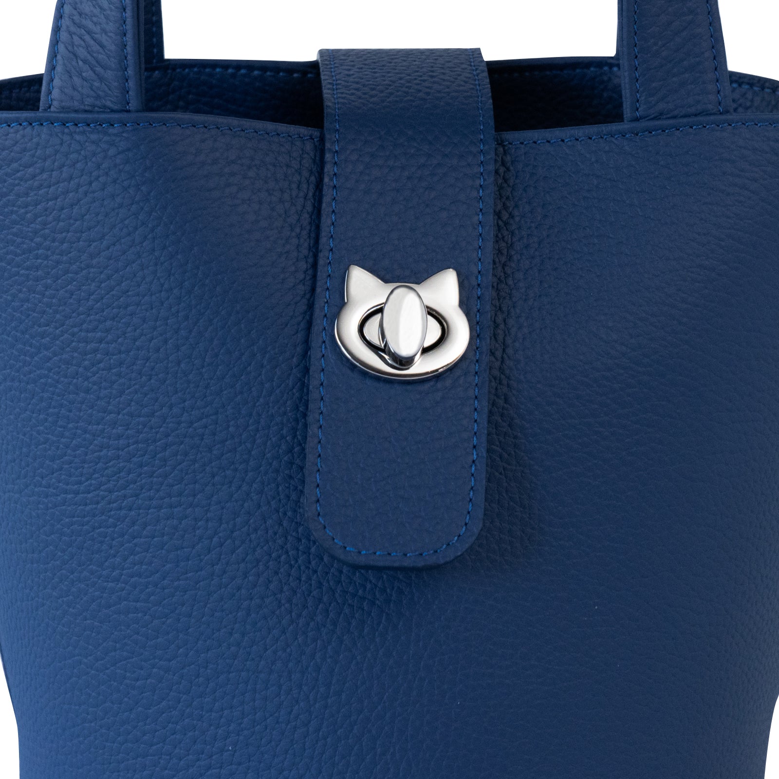 チェーンショルダー付きミニバッグ・PAW (パウ) キュイール・マッシュ / ロイヤルブルー