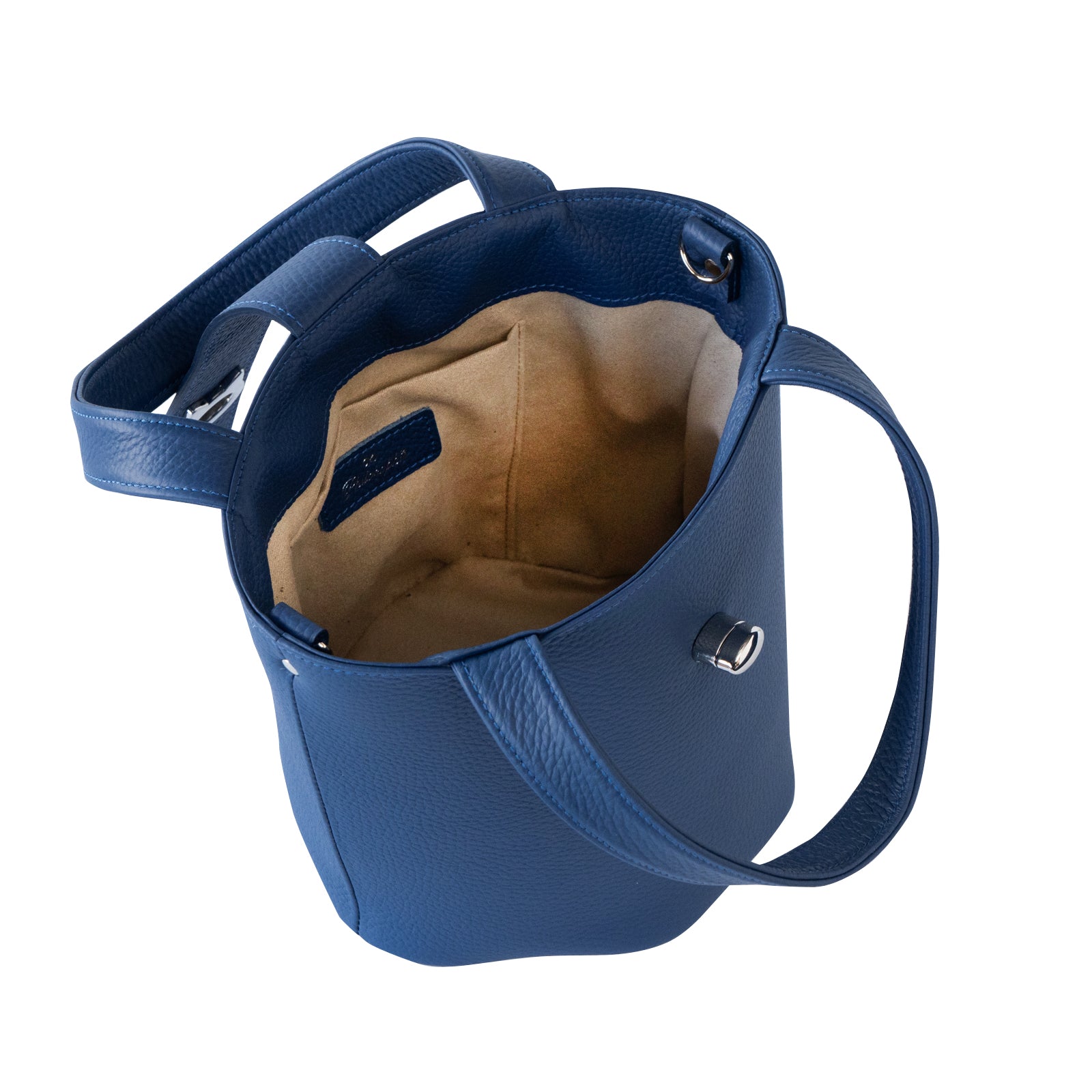 チェーンショルダー付きミニバッグ・PAW (パウ) キュイール・マッシュ / ロイヤルブルー