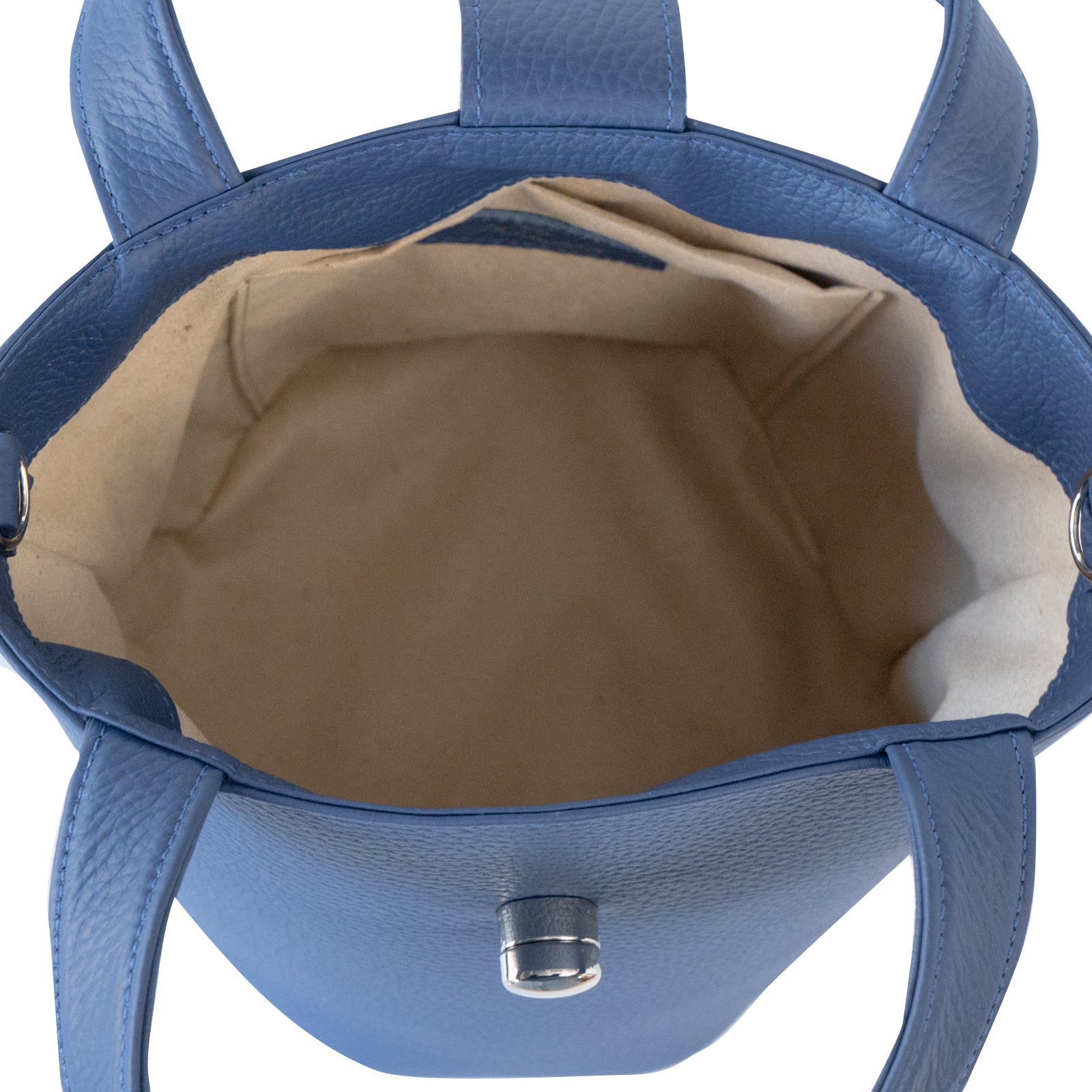 チェーンショルダー付きミニバッグ・PAW (パウ) キュイール・マッシュ / ロイヤルブルー