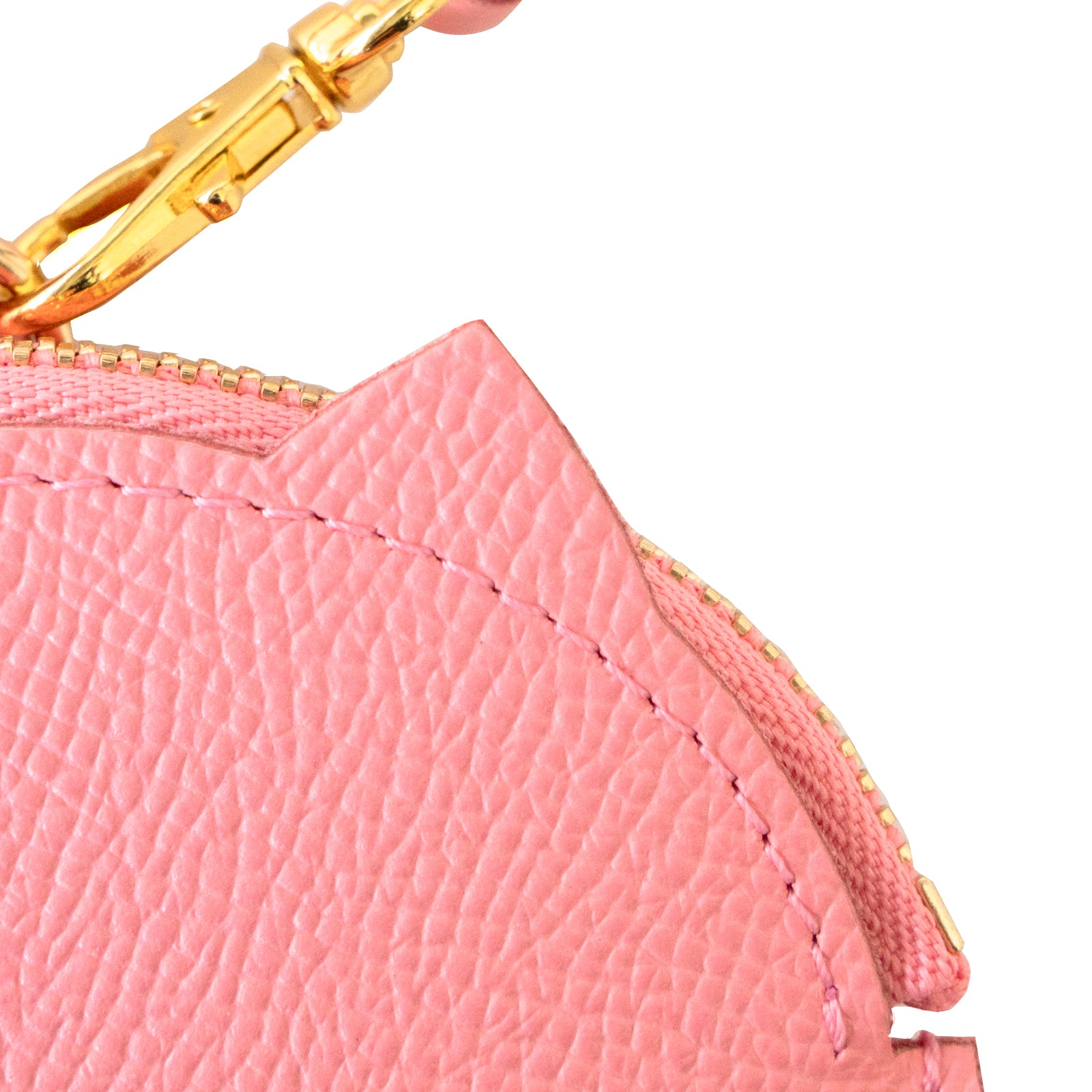 Nyan Face Coin Purse, Veau Epsom / Rose Confetti
