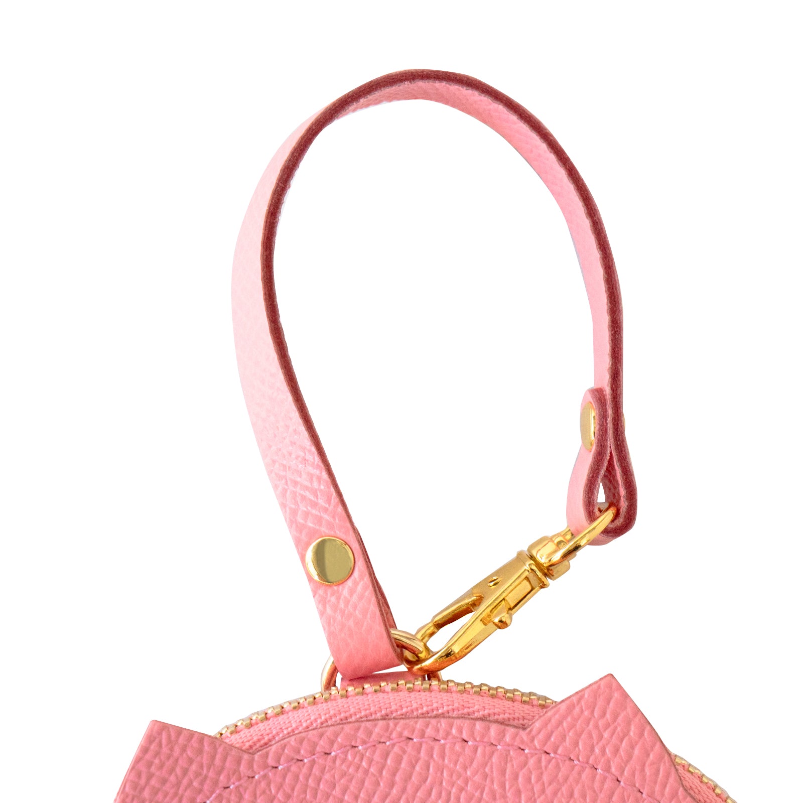 Nyan Face Coin Purse, Veau Epsom / Rose Confetti