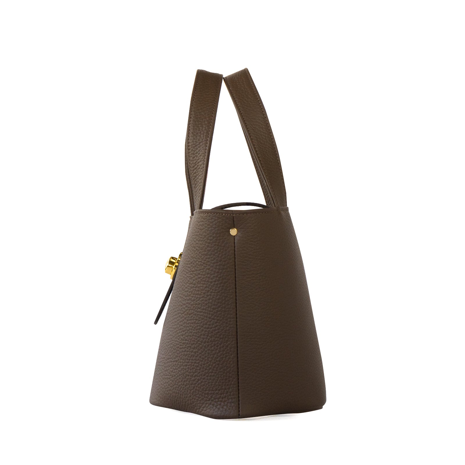 PAW Cuir Mache Mini Bag with Chain Shoulder Strap / Chocolate