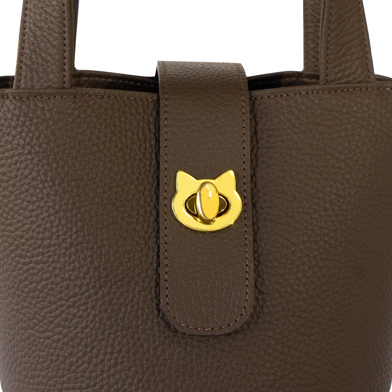 PAW Cuir Mache Mini Bag with Chain Shoulder Strap / Chocolate