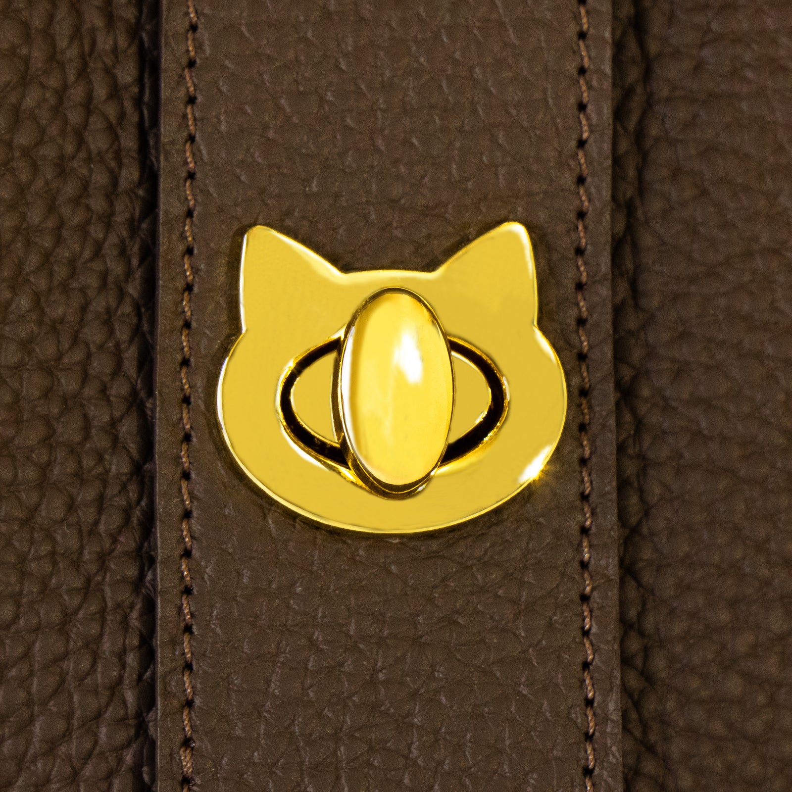 PAW Cuir Mache Mini Bag with Chain Shoulder Strap / Chocolate