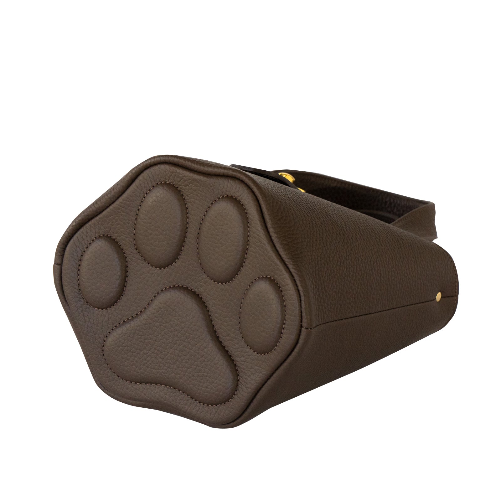 PAW Cuir Mache Mini Bag with Chain Shoulder Strap / Chocolate