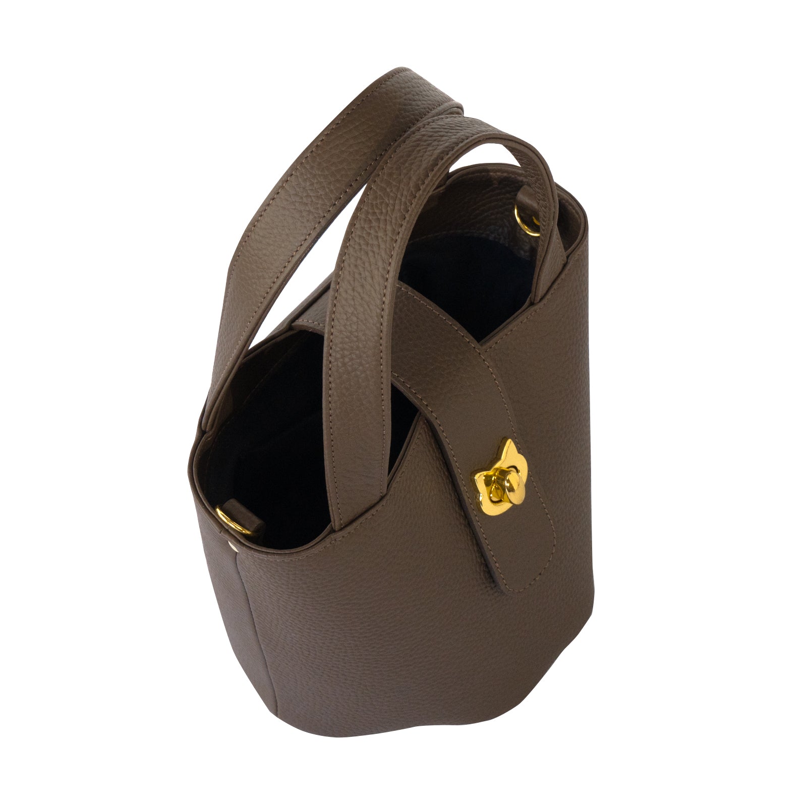 PAW Cuir Mache Mini Bag with Chain Shoulder Strap / Chocolate