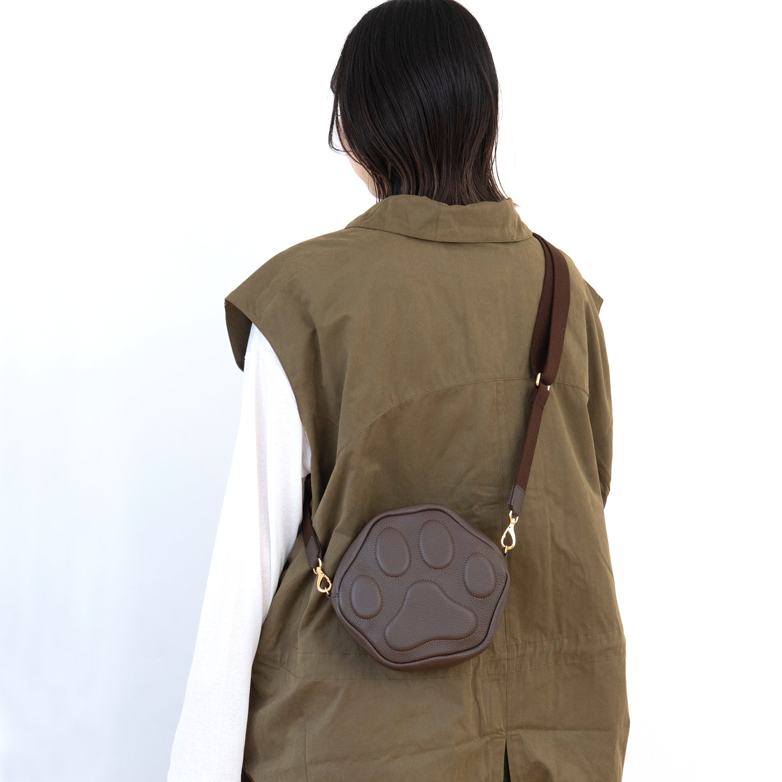 PAWポシェット キュイール・マッシュ / チョコ