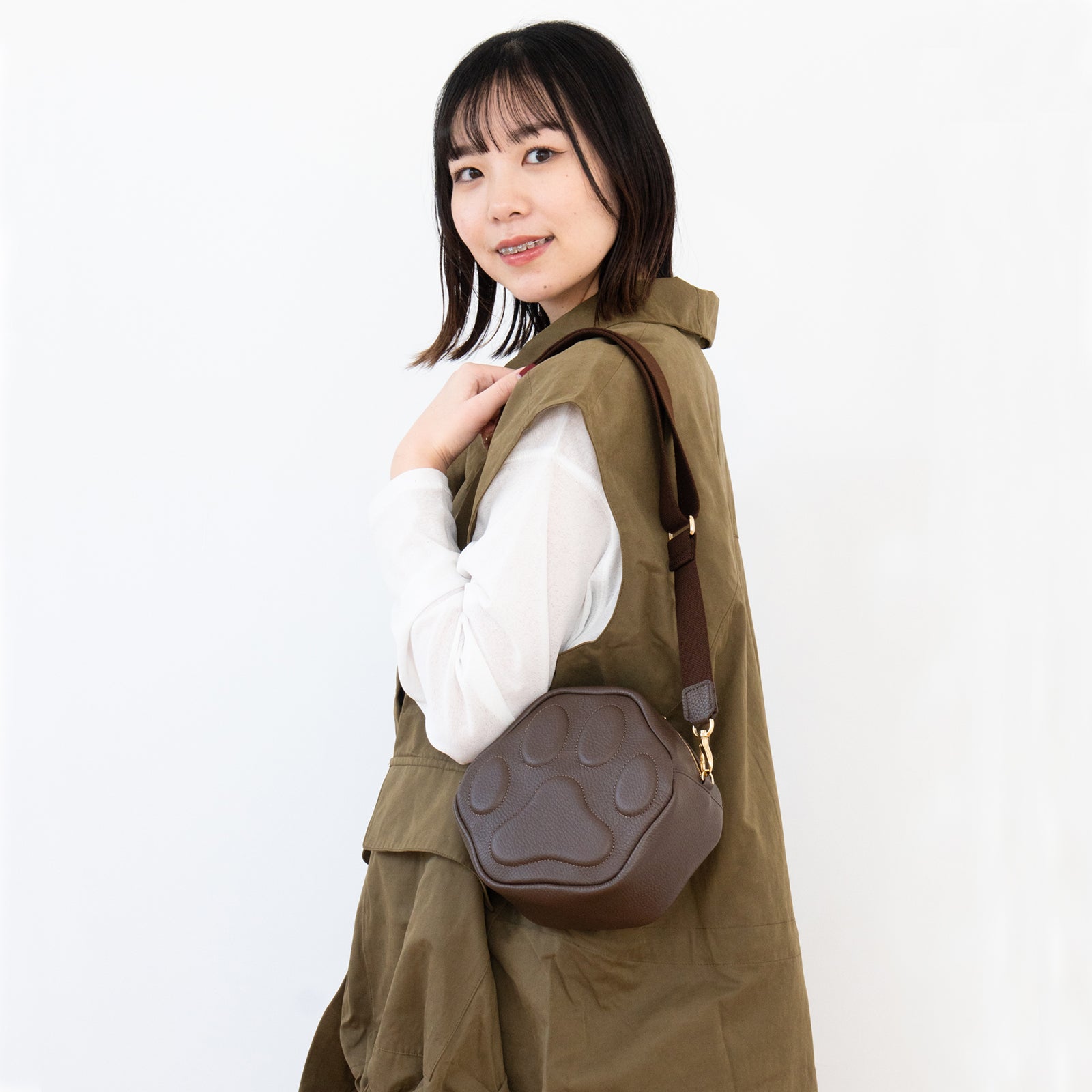 PAWポシェット キュイール・マッシュ / チョコ