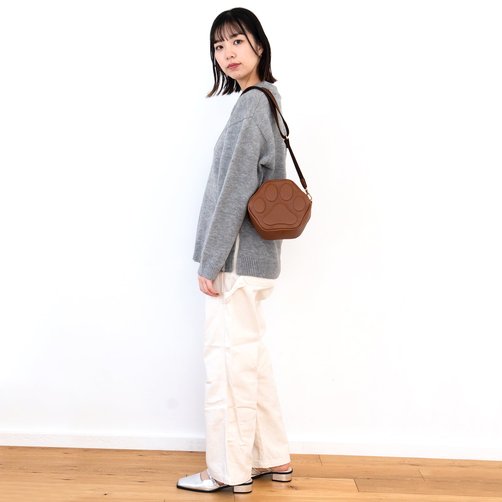 PAWポシェット キュイール・マッシュ / キャメル