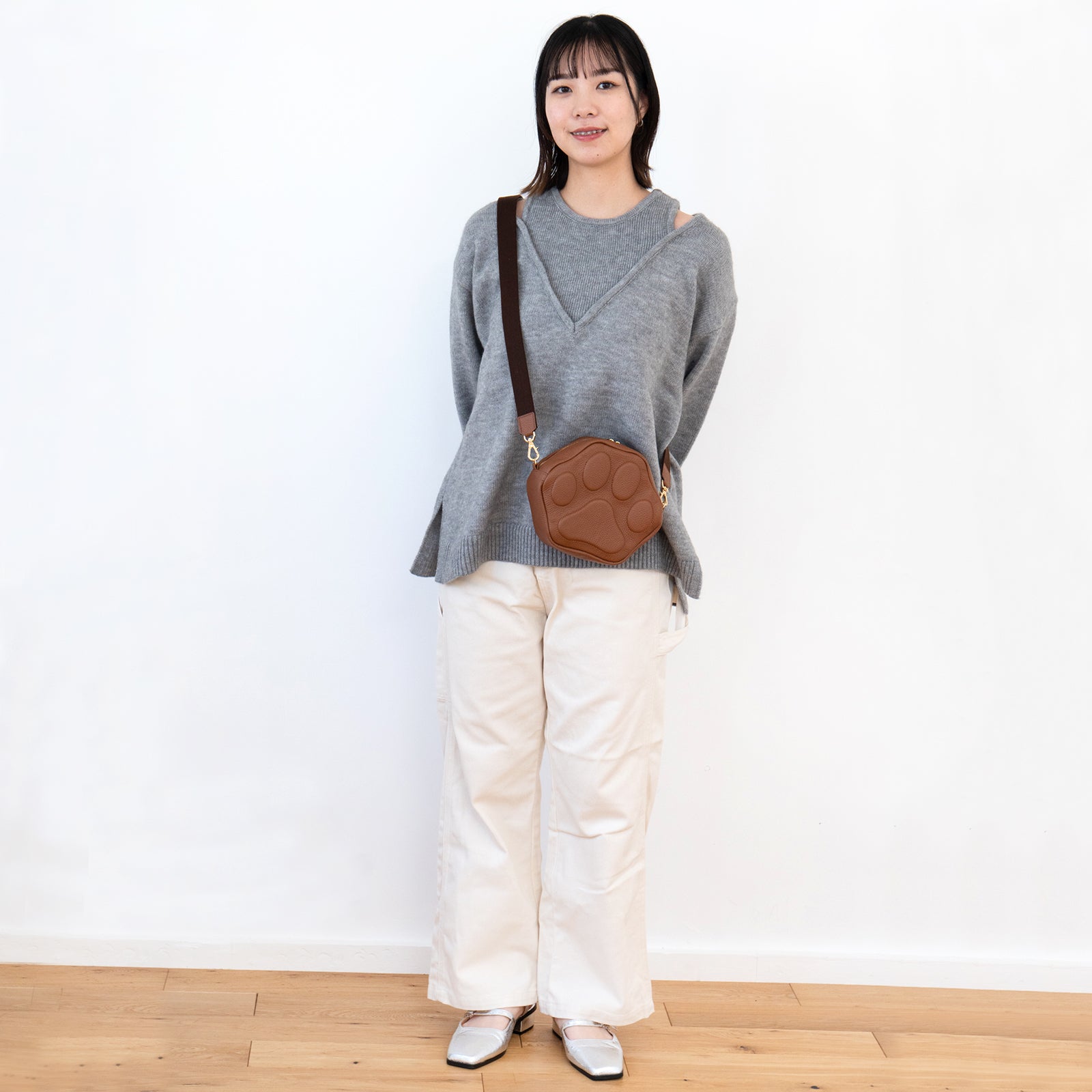 PAWポシェット キュイール・マッシュ / キャメル