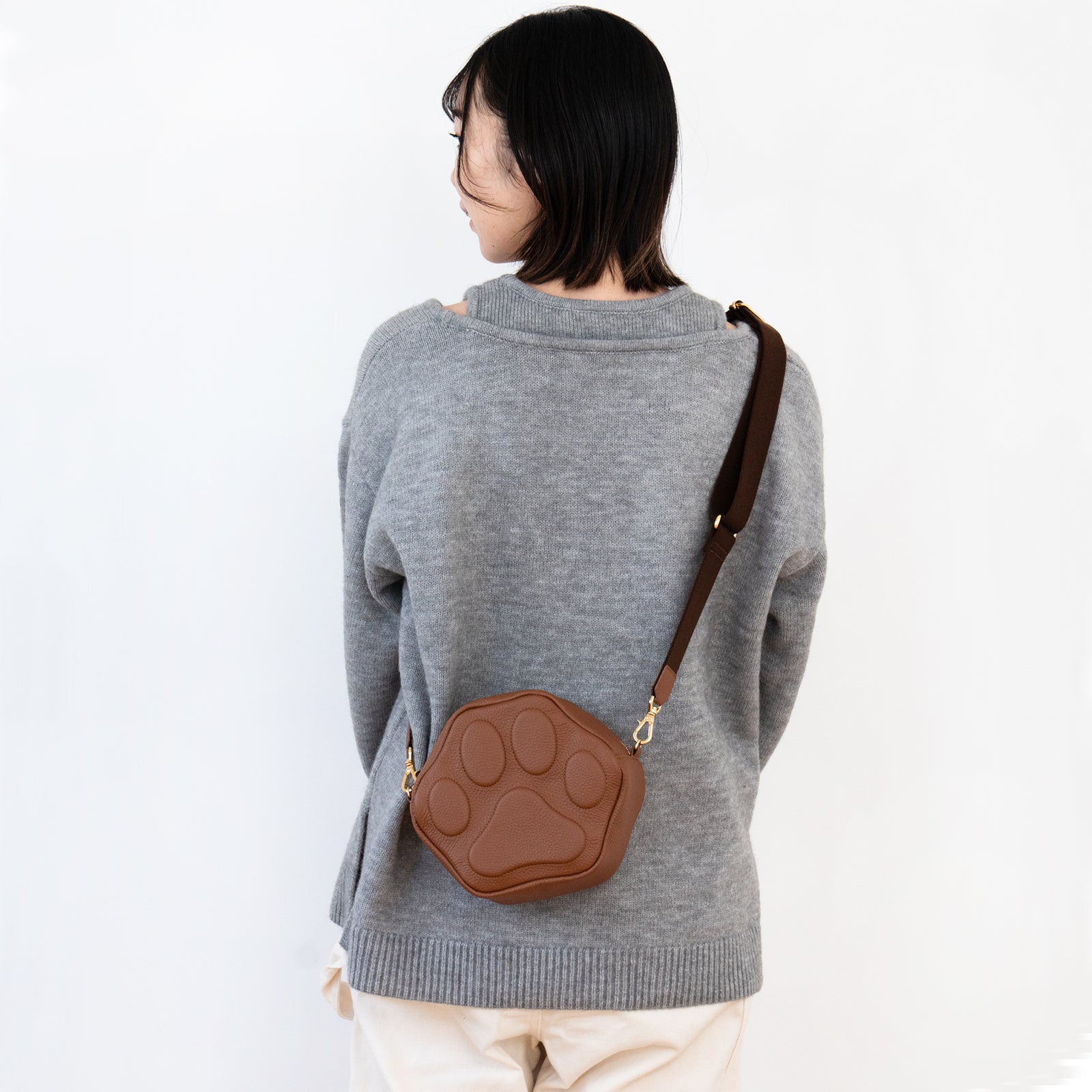 PAWポシェット キュイール・マッシュ / キャメル