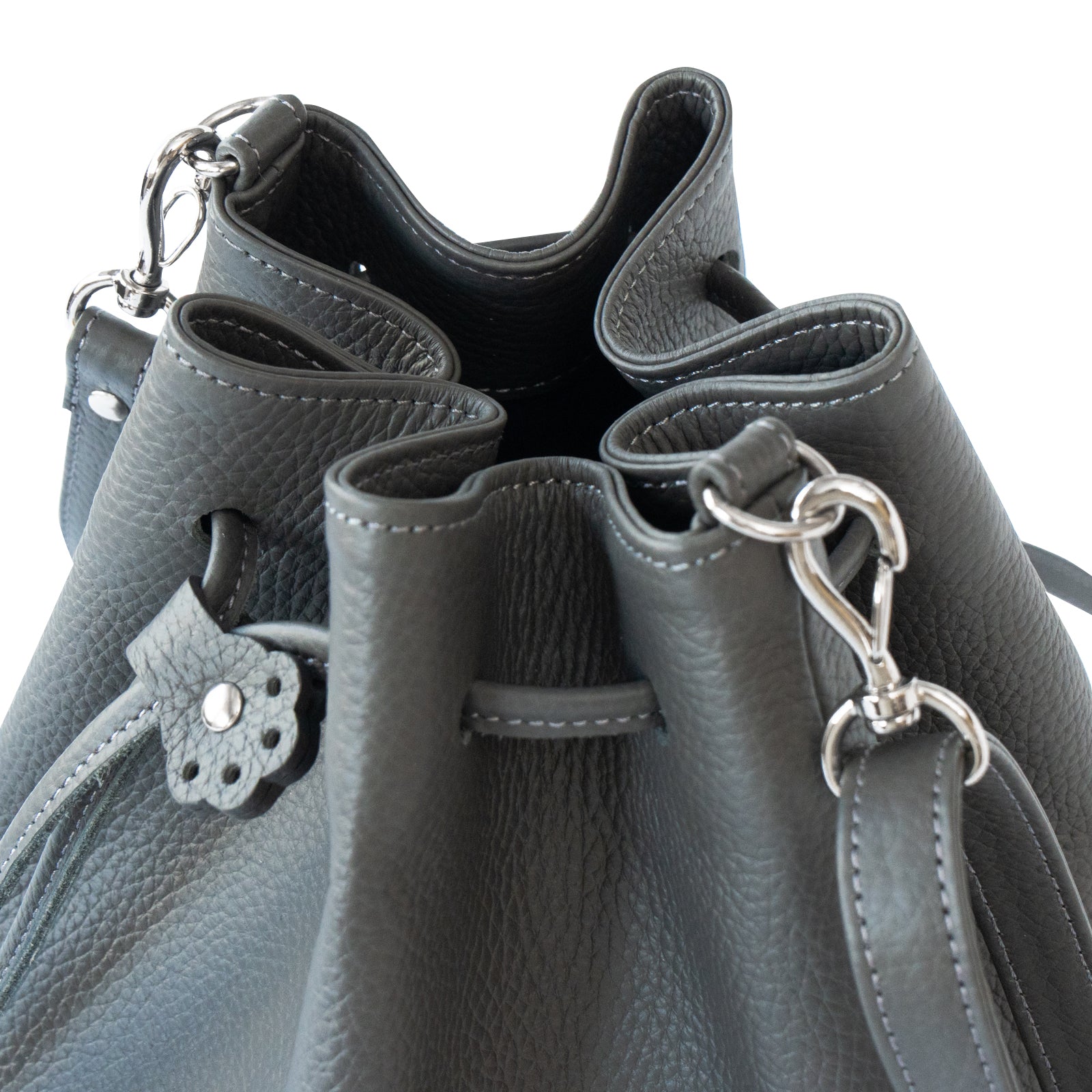 巾着ショルダーバッグ PAW キュイール・マッシュ / グラファイト