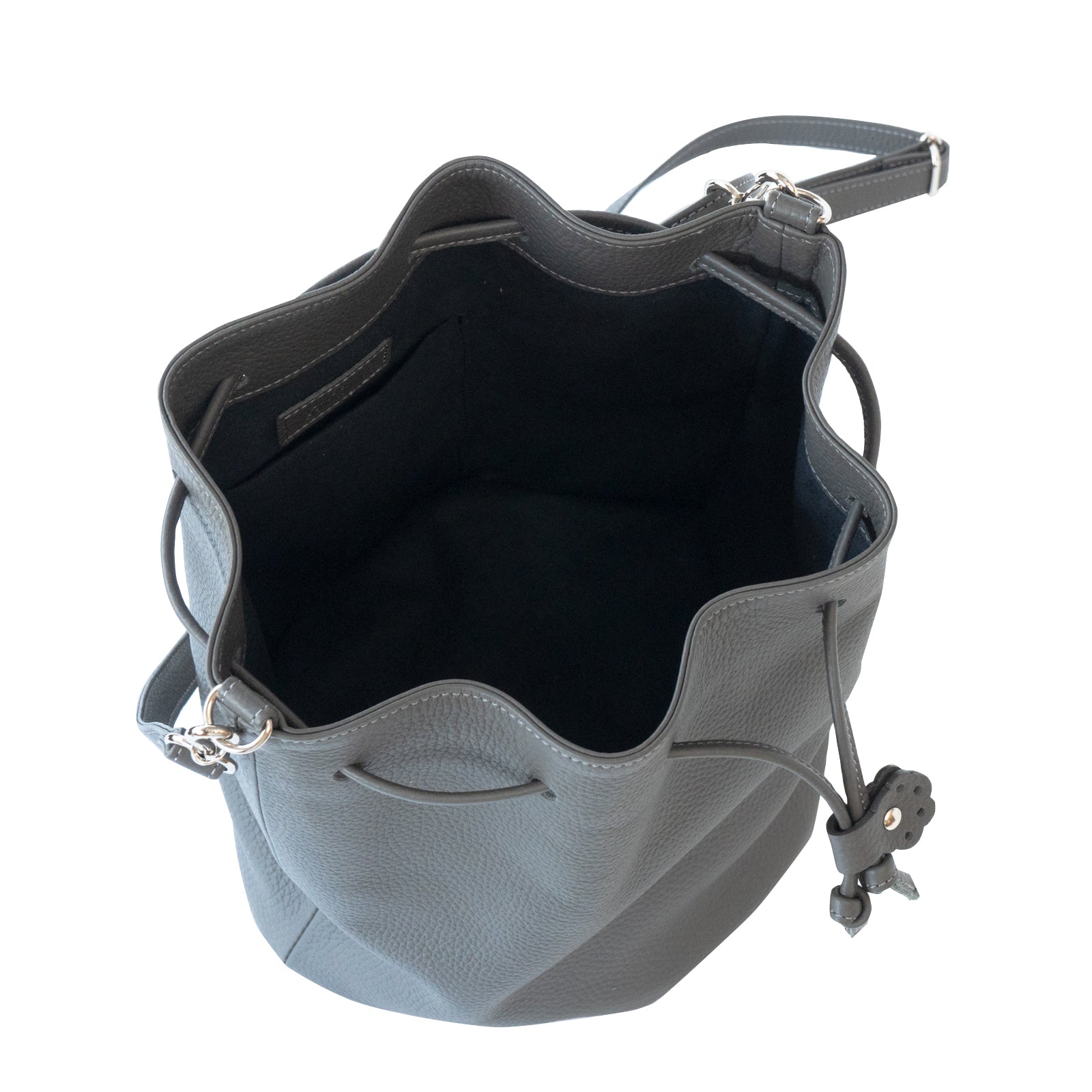 巾着ショルダーバッグ PAW キュイール・マッシュ / グラファイト