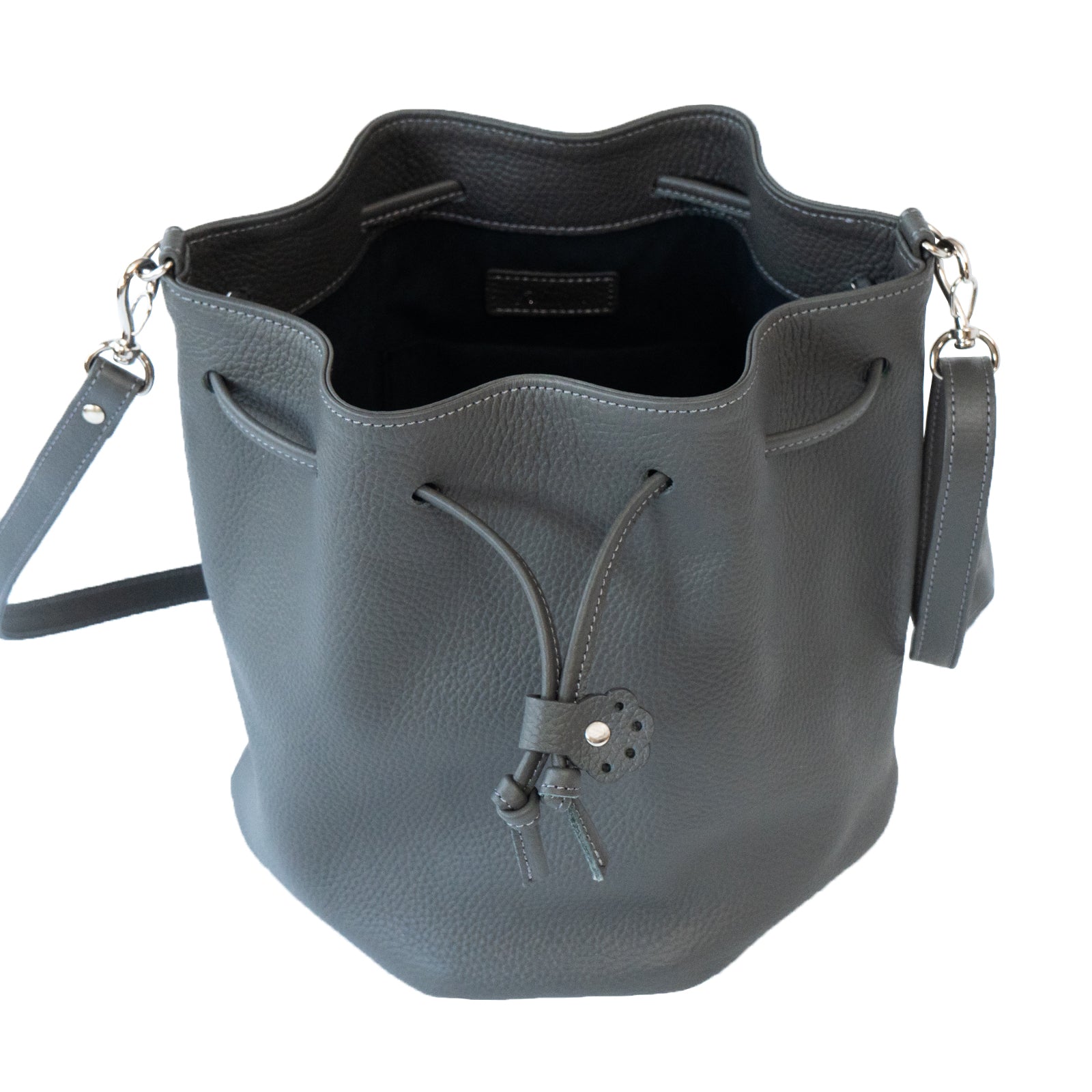 巾着ショルダーバッグ PAW キュイール・マッシュ / グラファイト