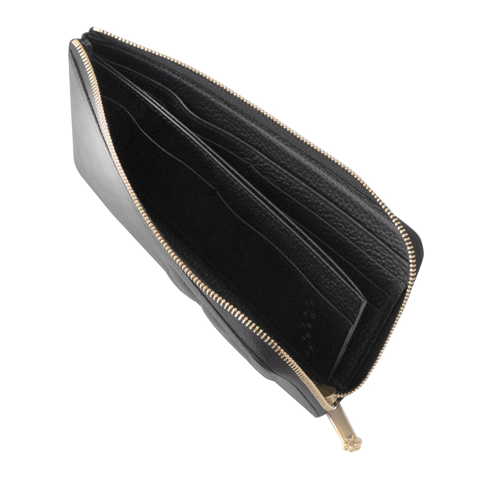 PAW L字ファスナー長財布 キュイール・マッシュ / ブラック