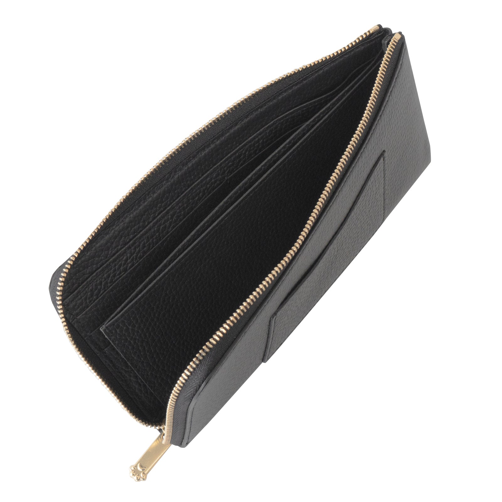 PAW L字ファスナー長財布 キュイール・マッシュ / ブラック