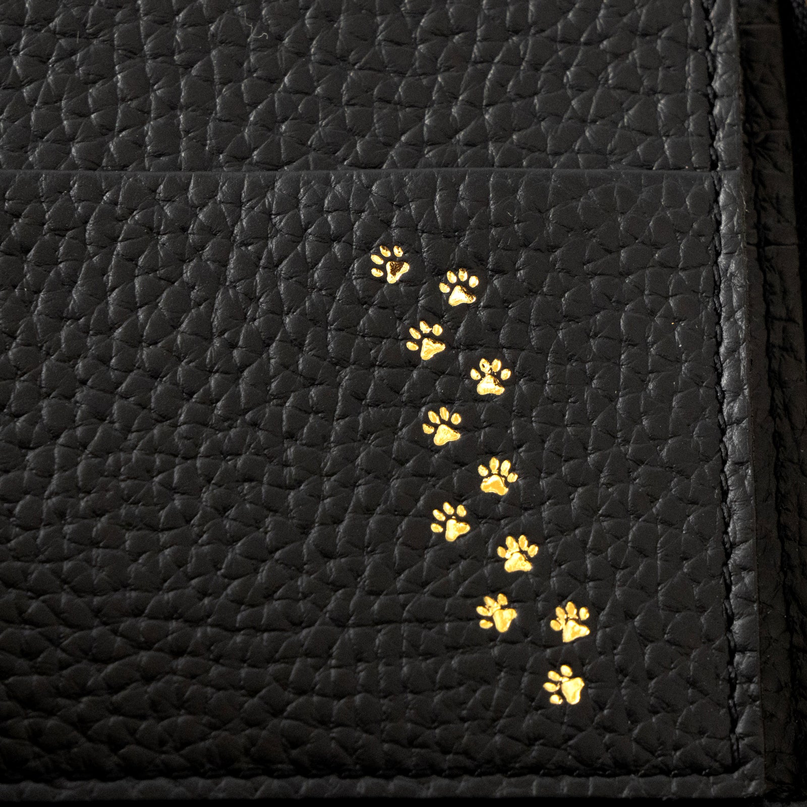 PAW L字ファスナー長財布 キュイール・マッシュ / ブラック