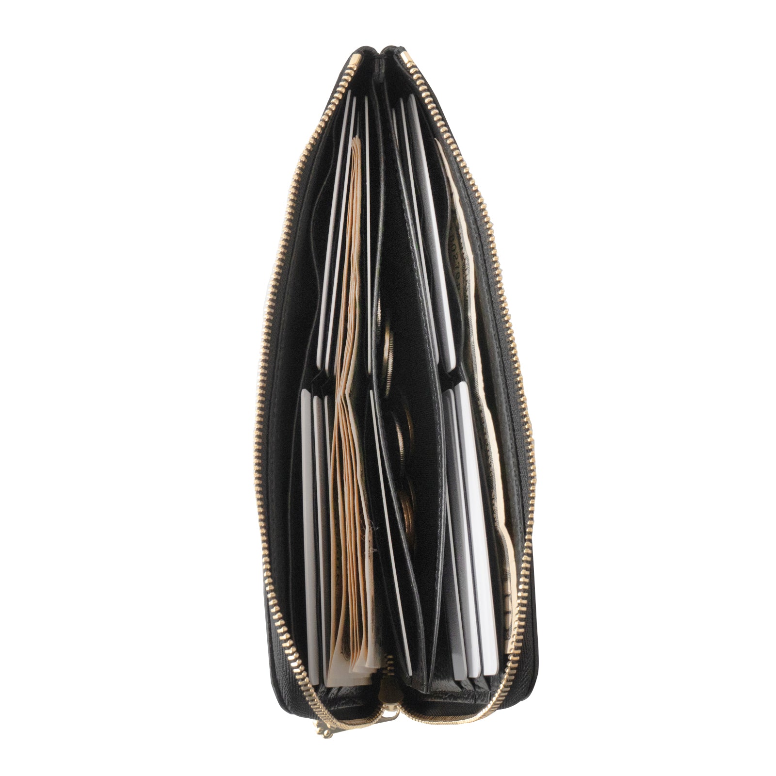 PAW L字ファスナー長財布 キュイール・マッシュ / ブラック