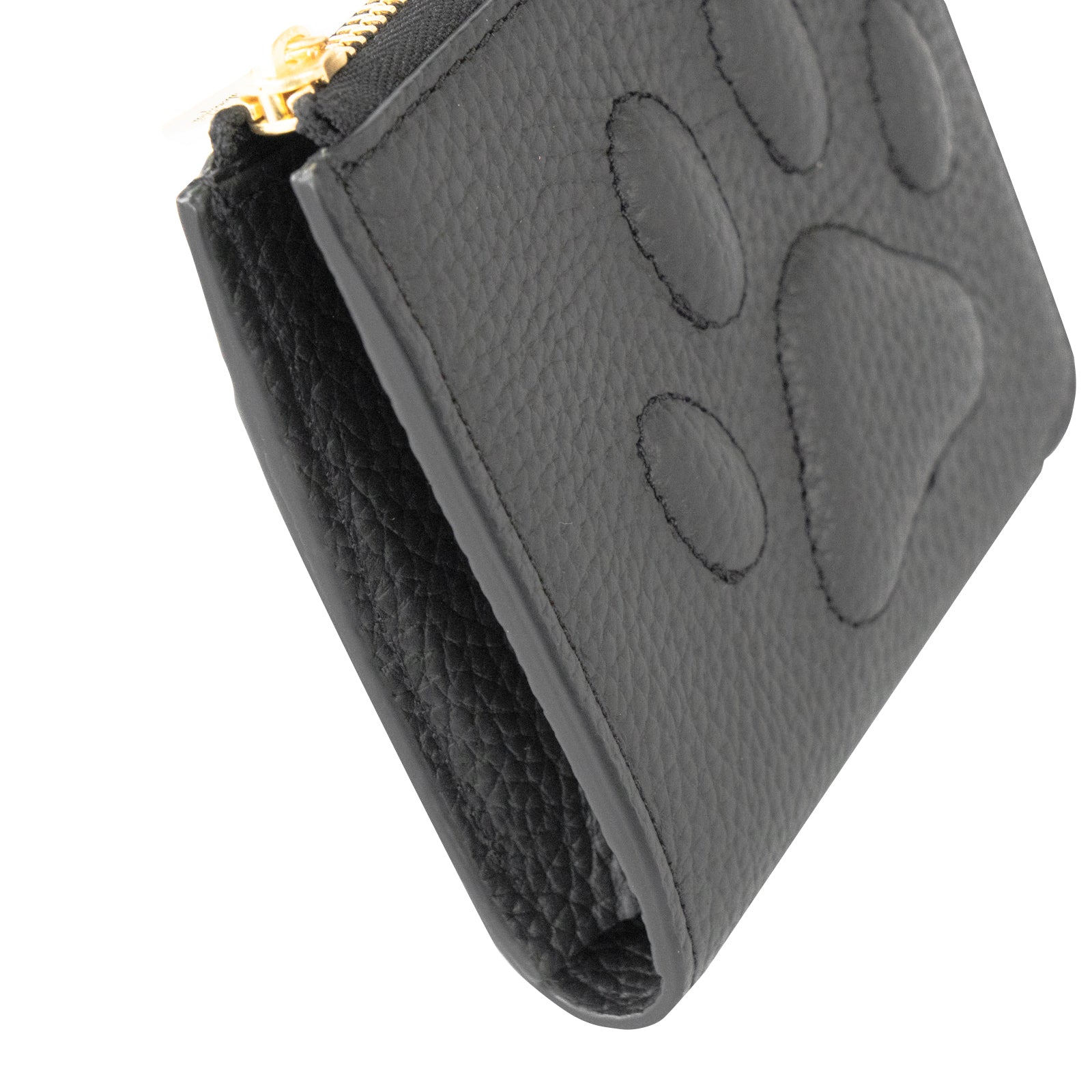 PAW L字ファスナーミニ財布 キュイール・マッシュ / ブラック