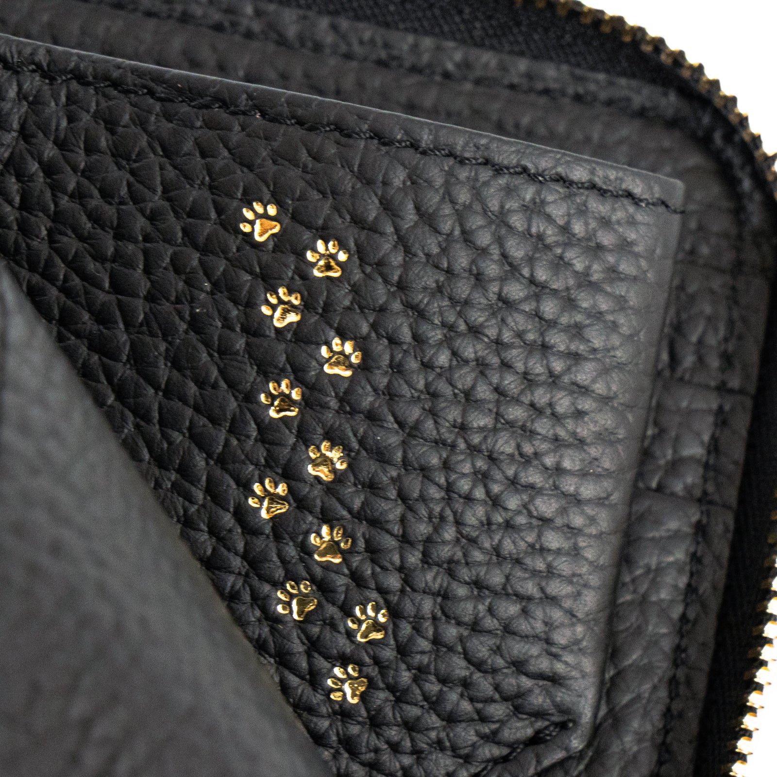 PAW L字ファスナーミニ財布 キュイール・マッシュ / ブラック