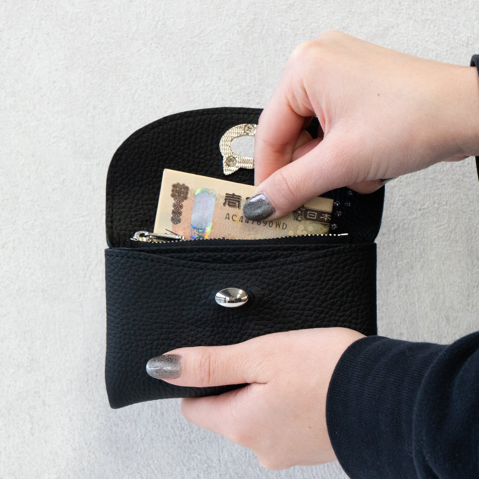 Flap Wallet Frunya Medium Cuir Mash / Black