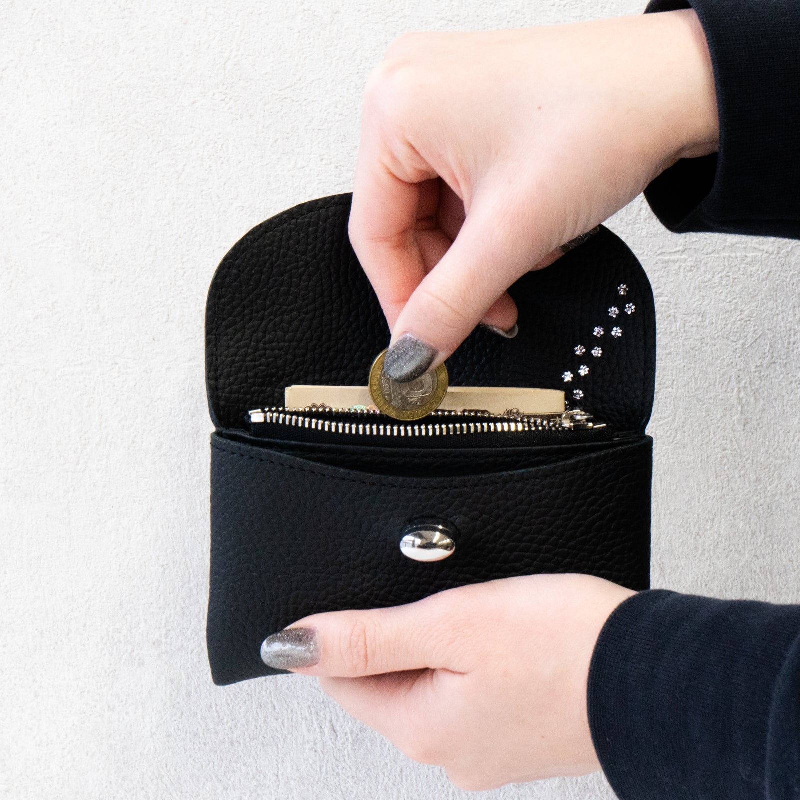 Flap Wallet Frunya Medium Cuir Mash / Black