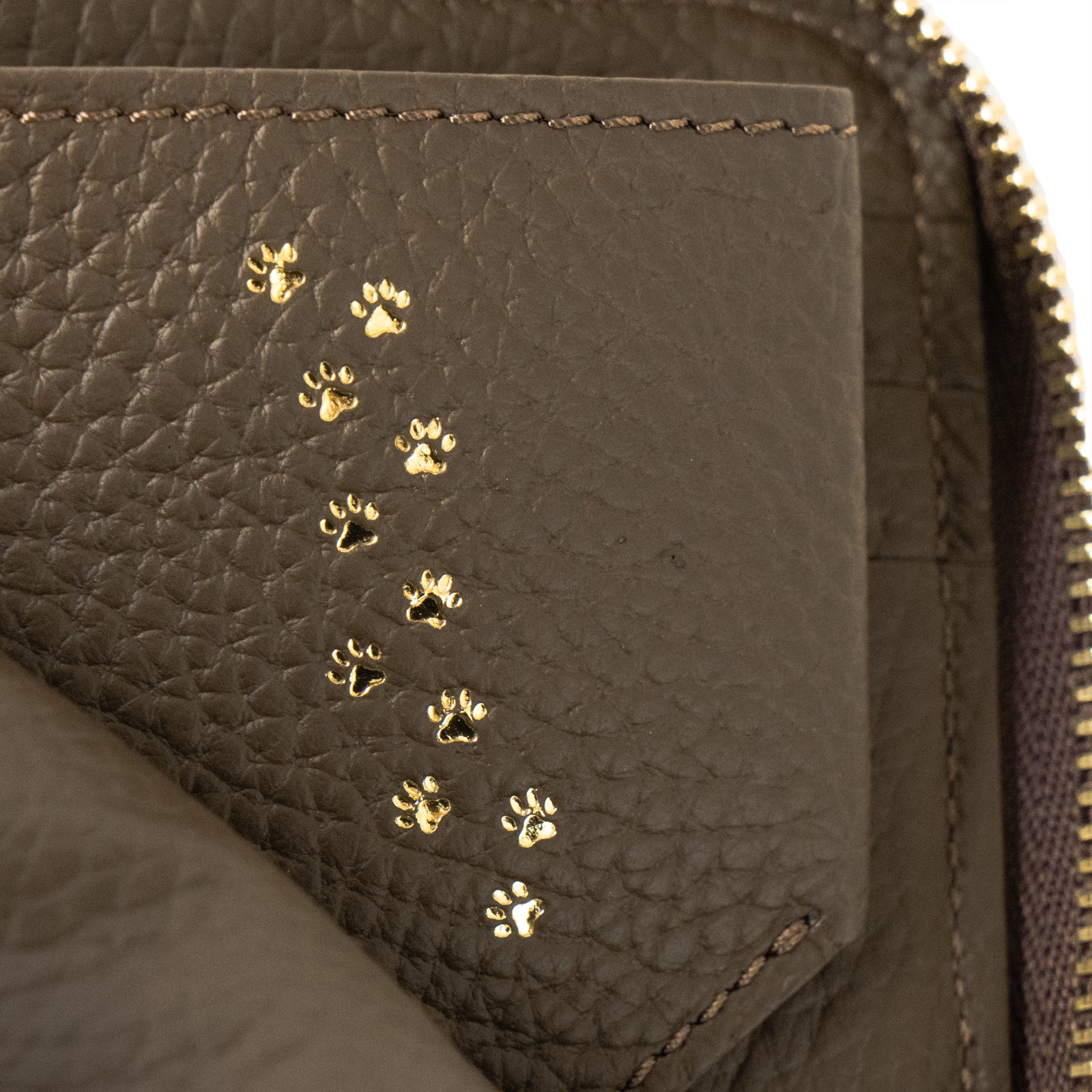 PAW L字ファスナーミニ財布 キュイール・マッシュ / チョコ