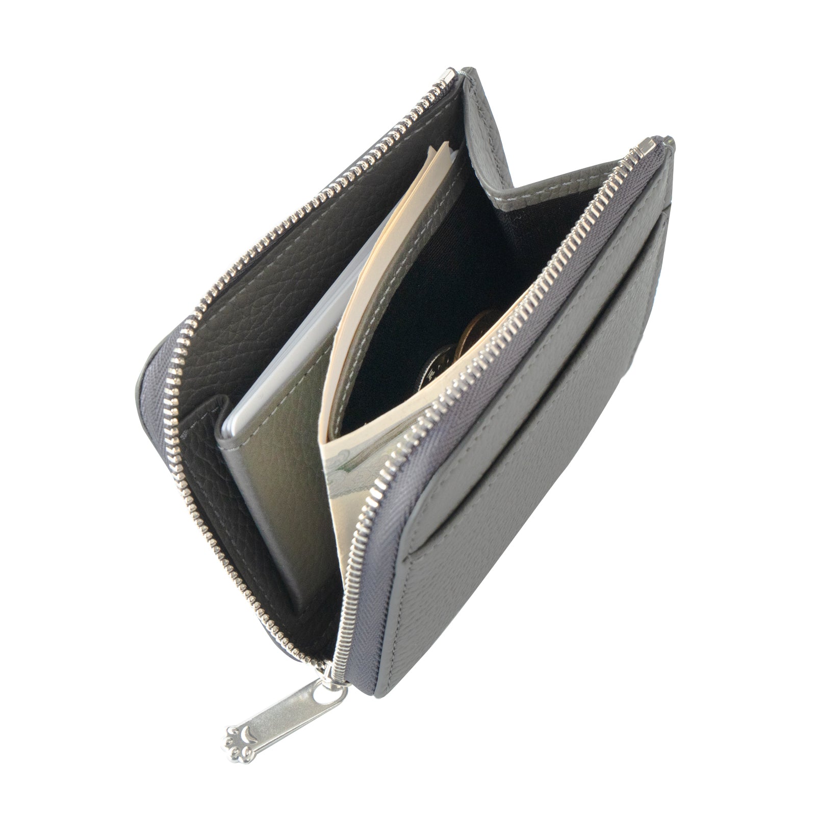 PAW L字ファスナーミニ財布 キュイール・マッシュ / グラファイト