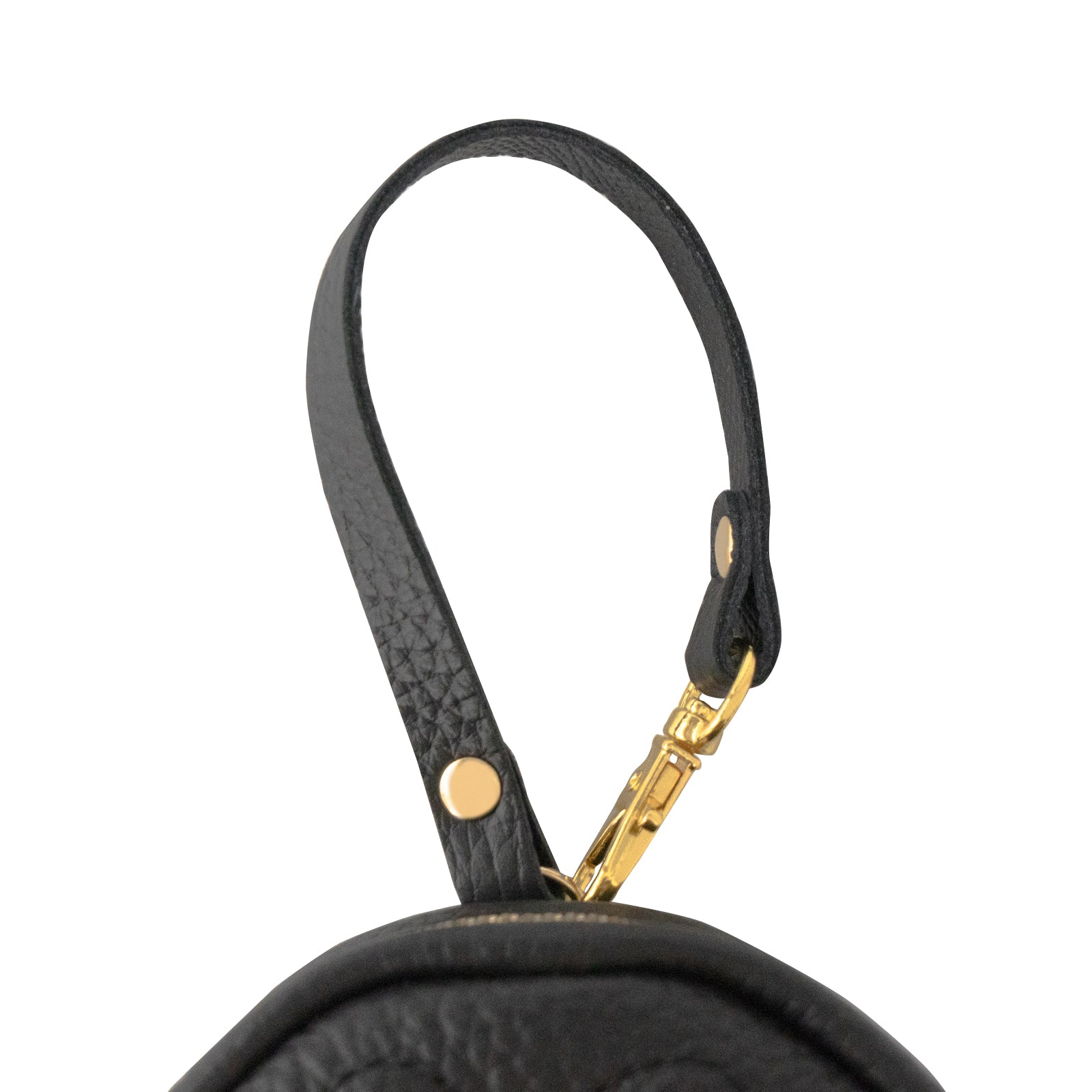 PAWチャームポーチ キュイール マッシュ / ブラック