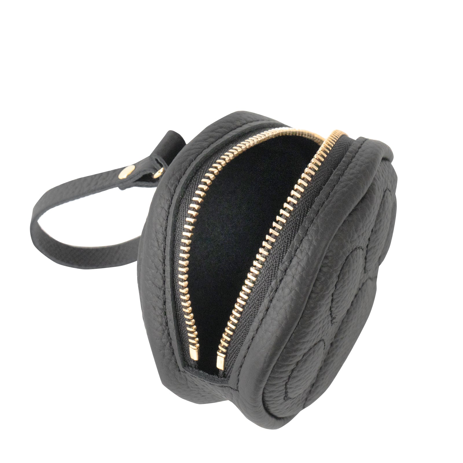 PAWチャームポーチ キュイール マッシュ / ブラック