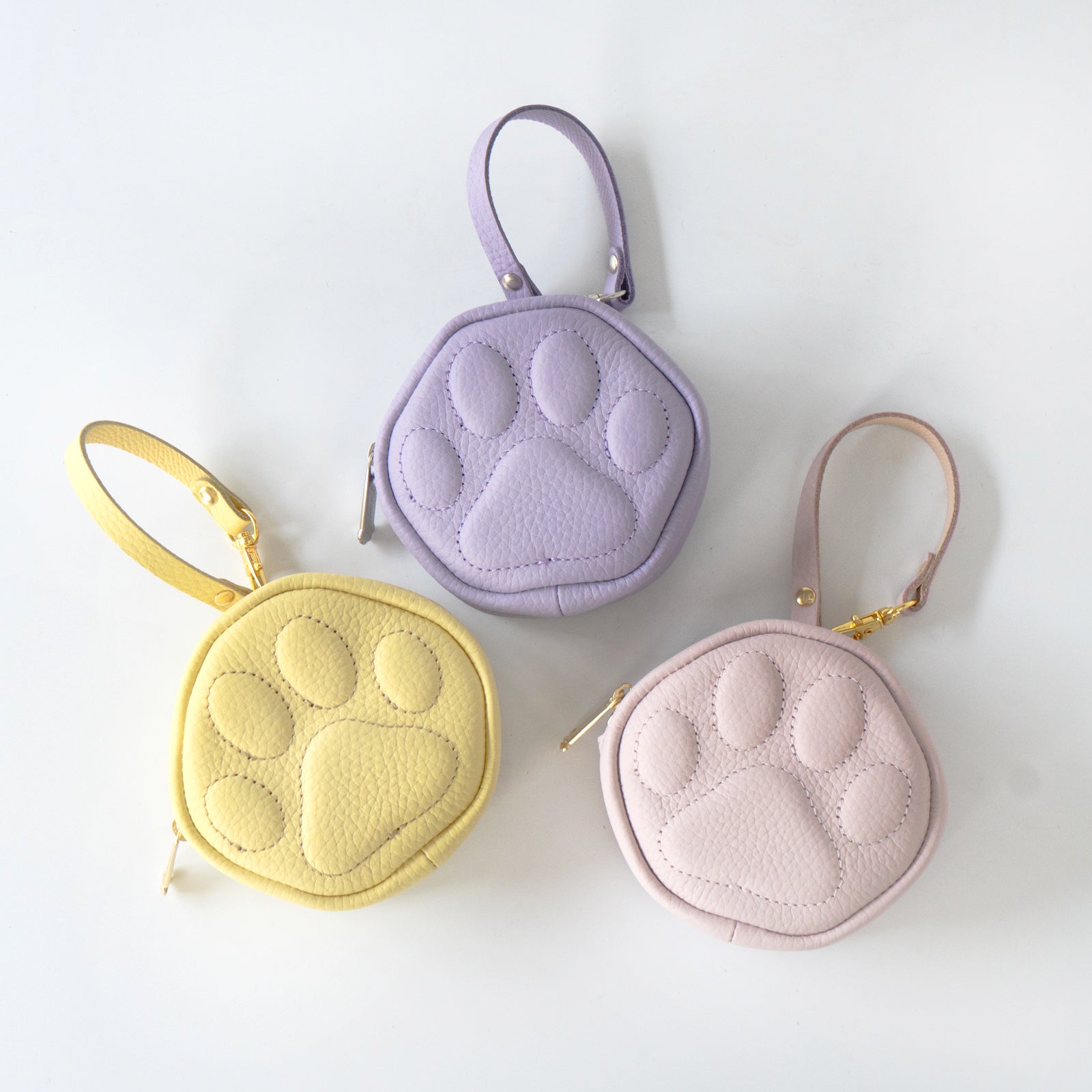 PAWチャームポーチ キュイール マッシュ / ジョーヌプッサン