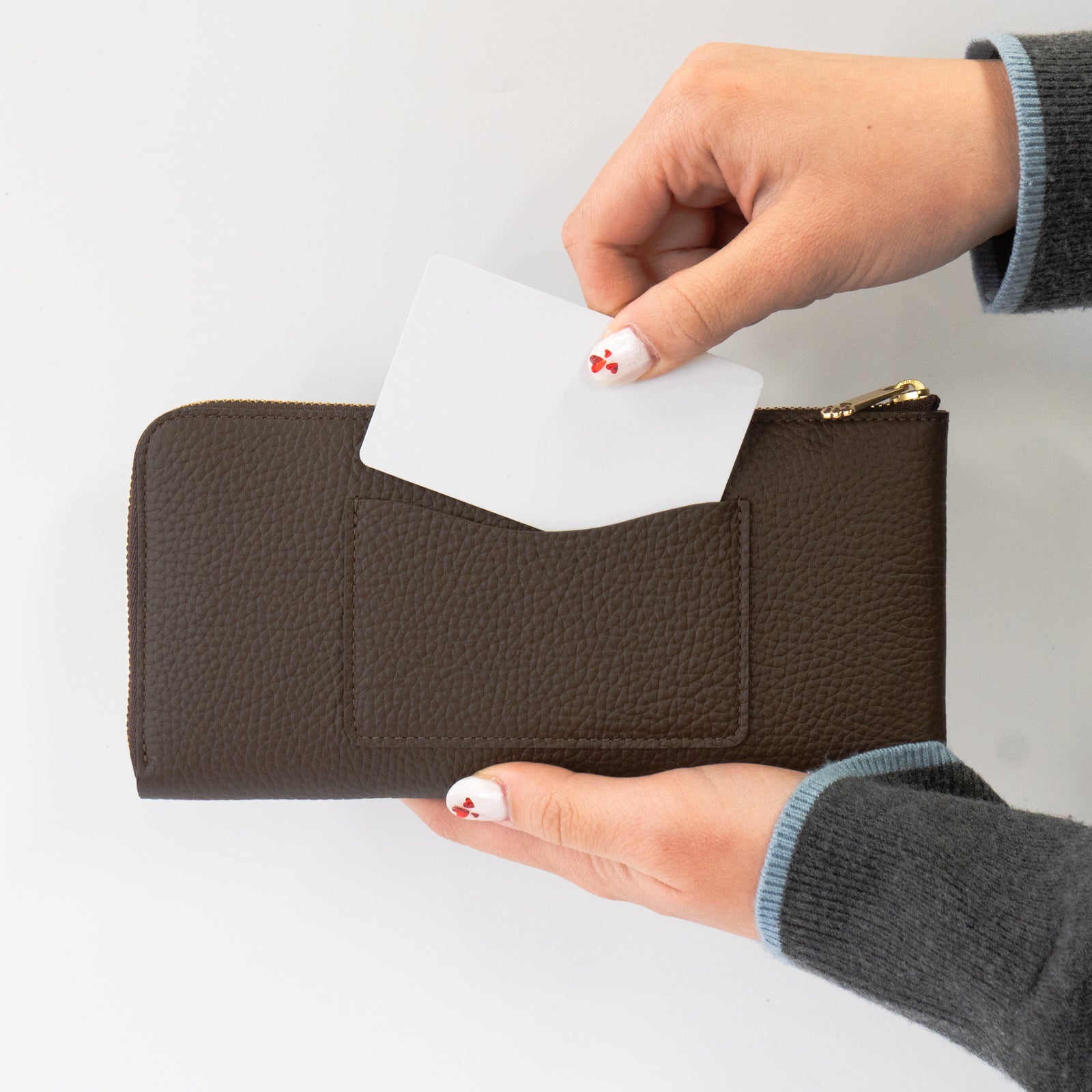 PAW L字ファスナー長財布 キュイール・マッシュ / チョコ