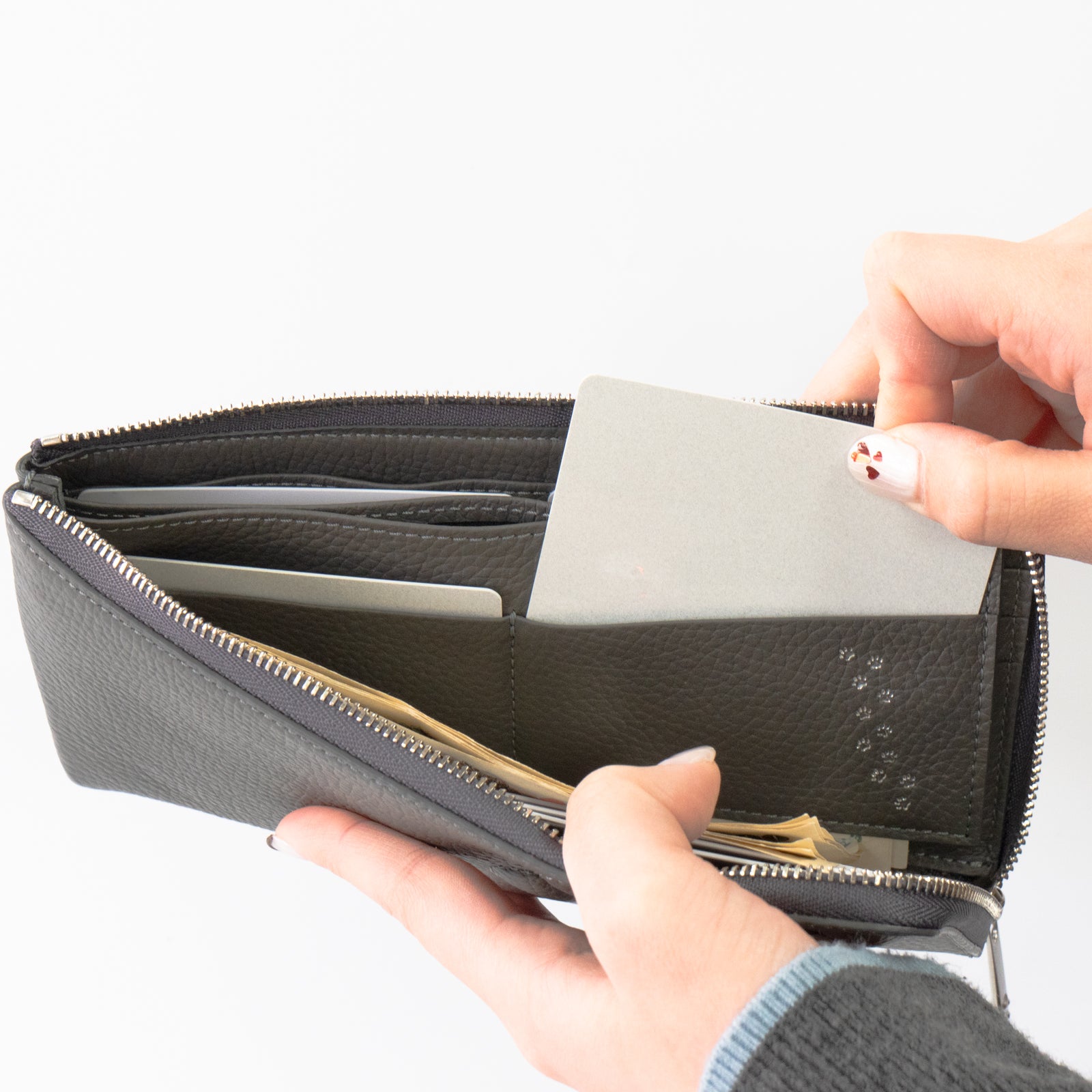 PAW L字ファスナー長財布 キュイール・マッシュ / グラファイト