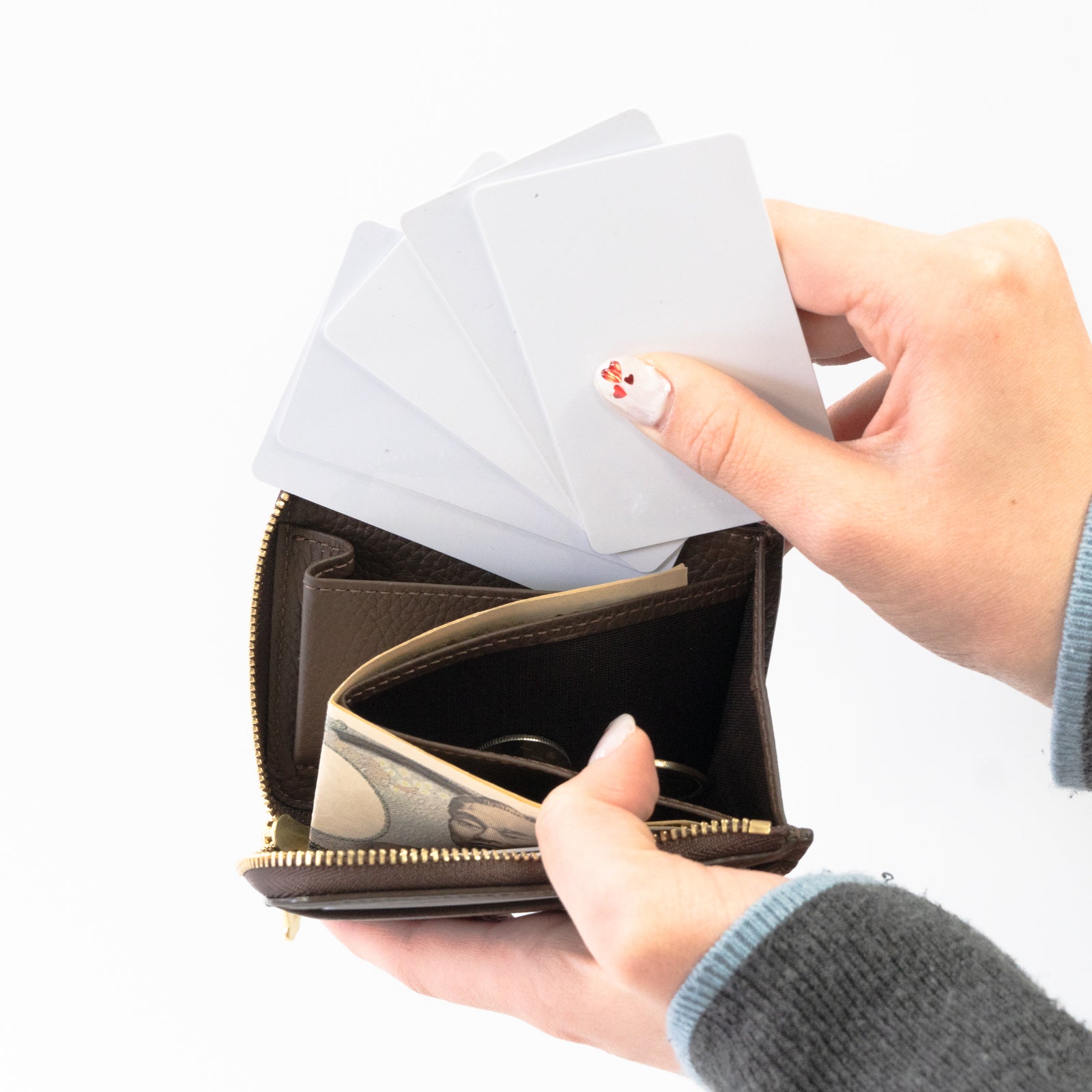 PAW L字ファスナーミニ財布 キュイール・マッシュ / チョコ