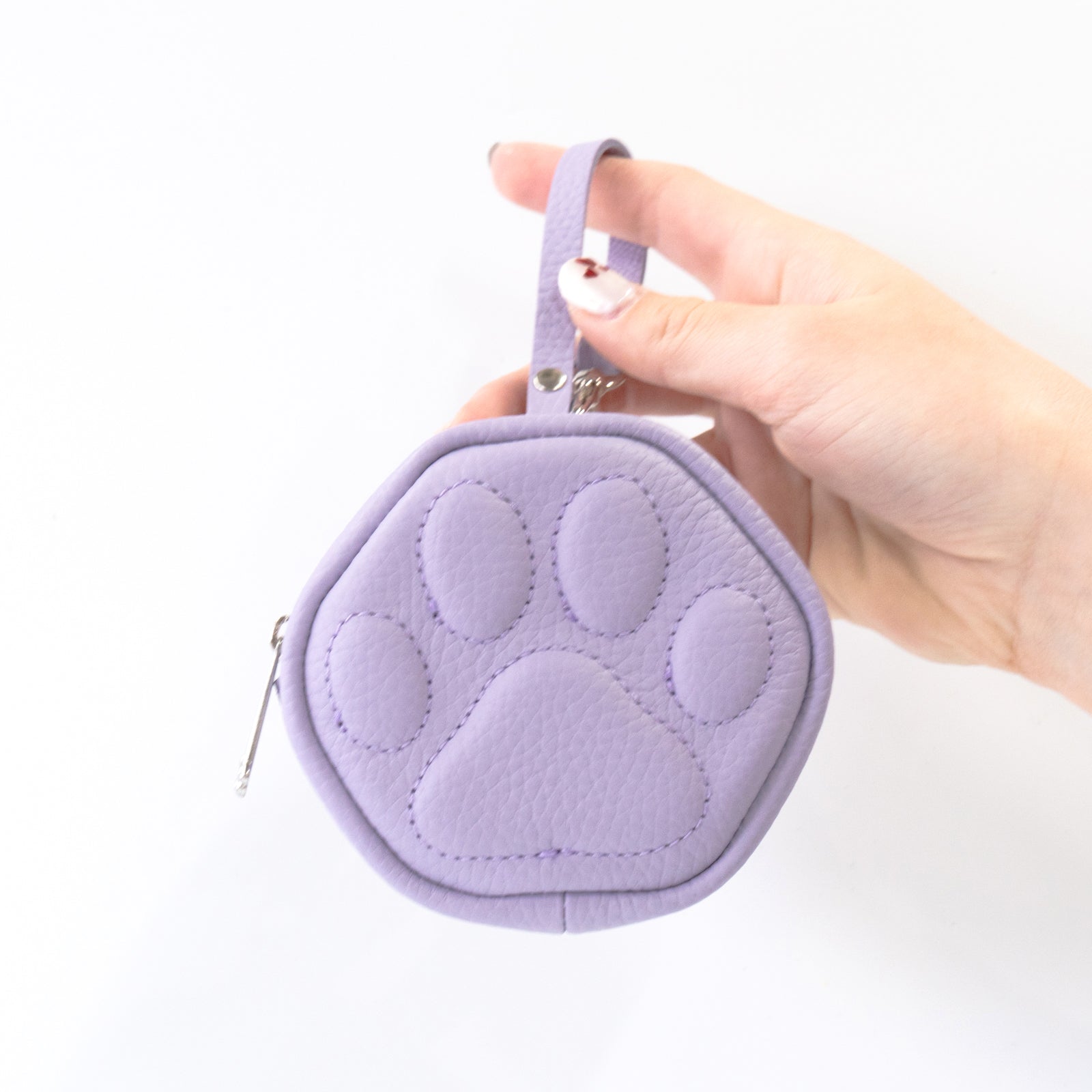 PAWチャームポーチ キュイール マッシュ / ラベンダー