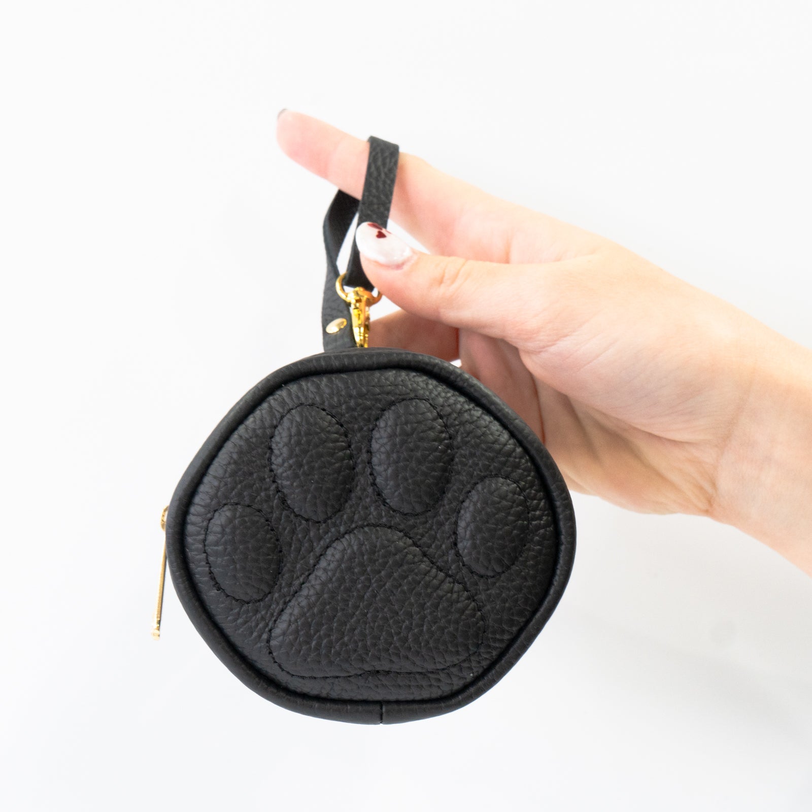 PAWチャームポーチ キュイール マッシュ / ブラック