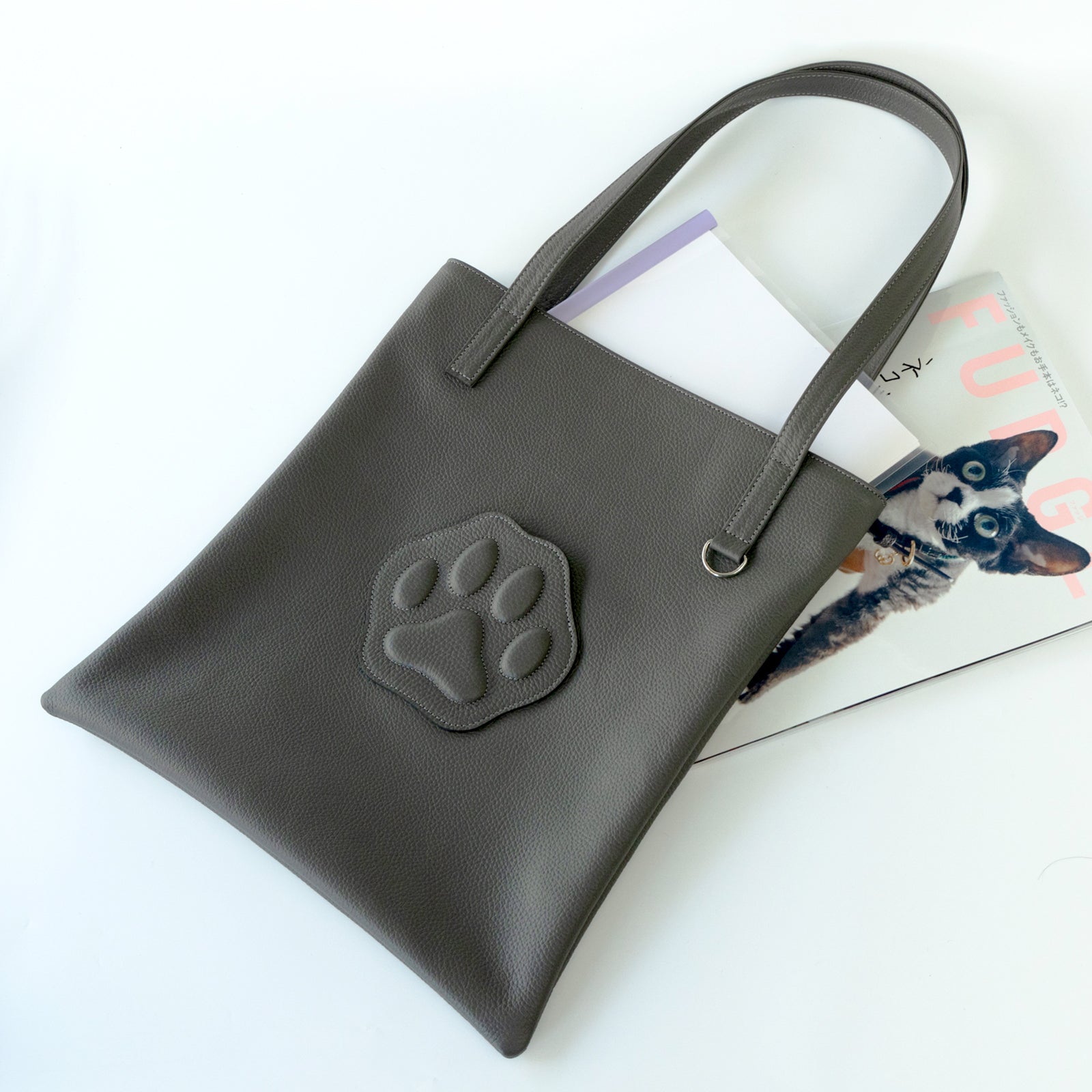 A4 Tote Bag PAW Cuir Mache / Graphite