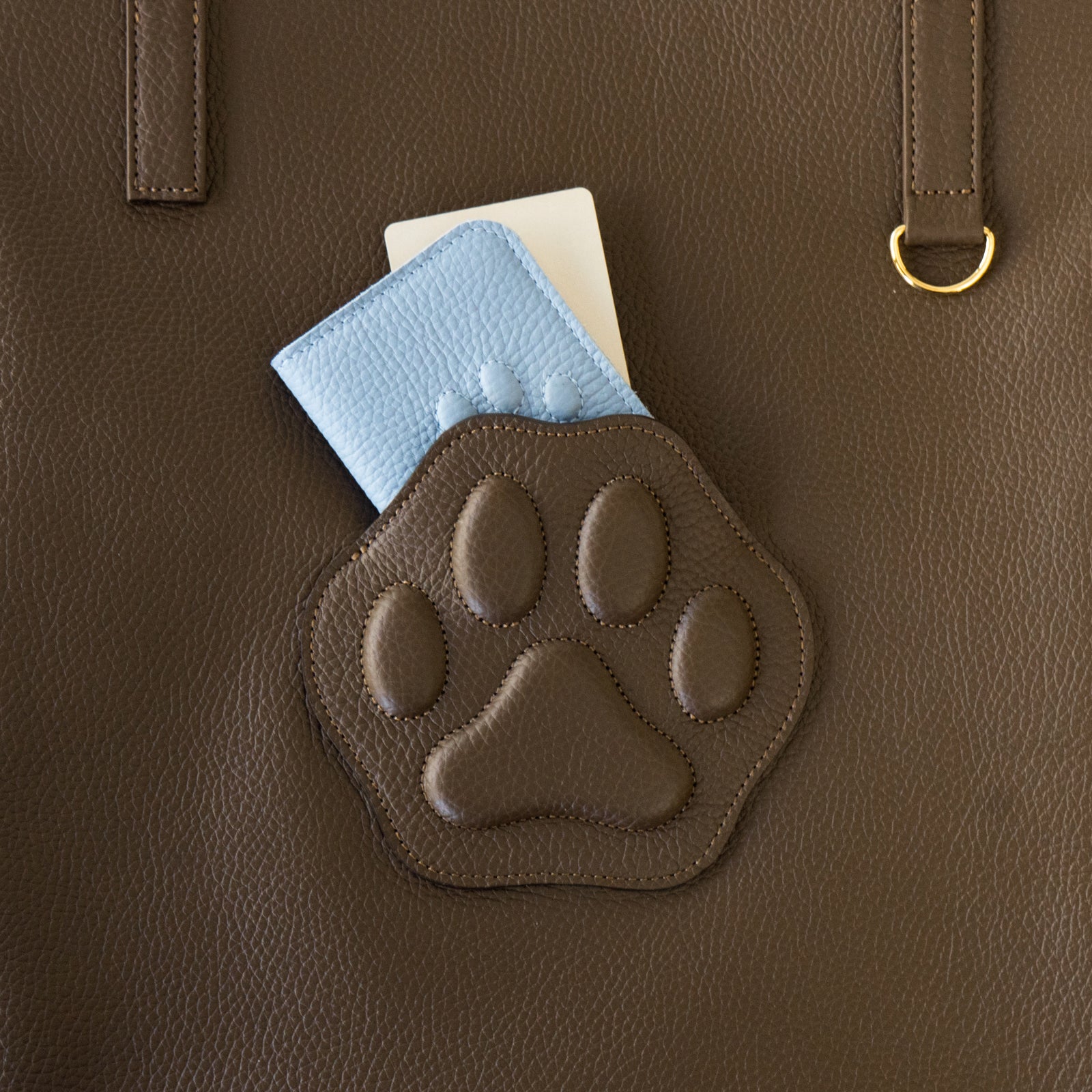 A4 Tote Bag PAW Cuir Mache / Chocolate