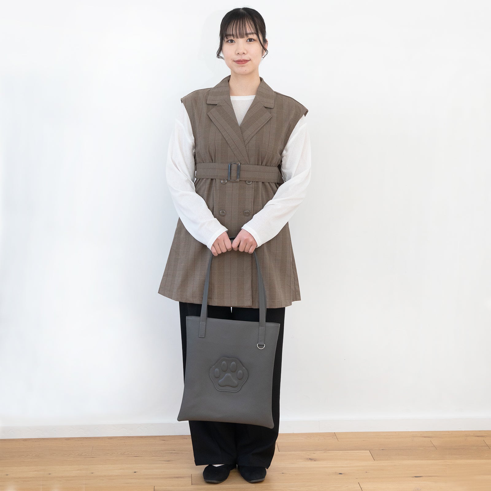 A4 Tote Bag PAW Cuir Mache / Graphite