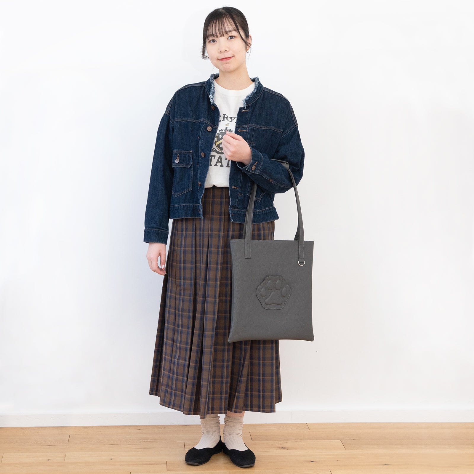 A4 Tote Bag PAW Cuir Mache / Graphite