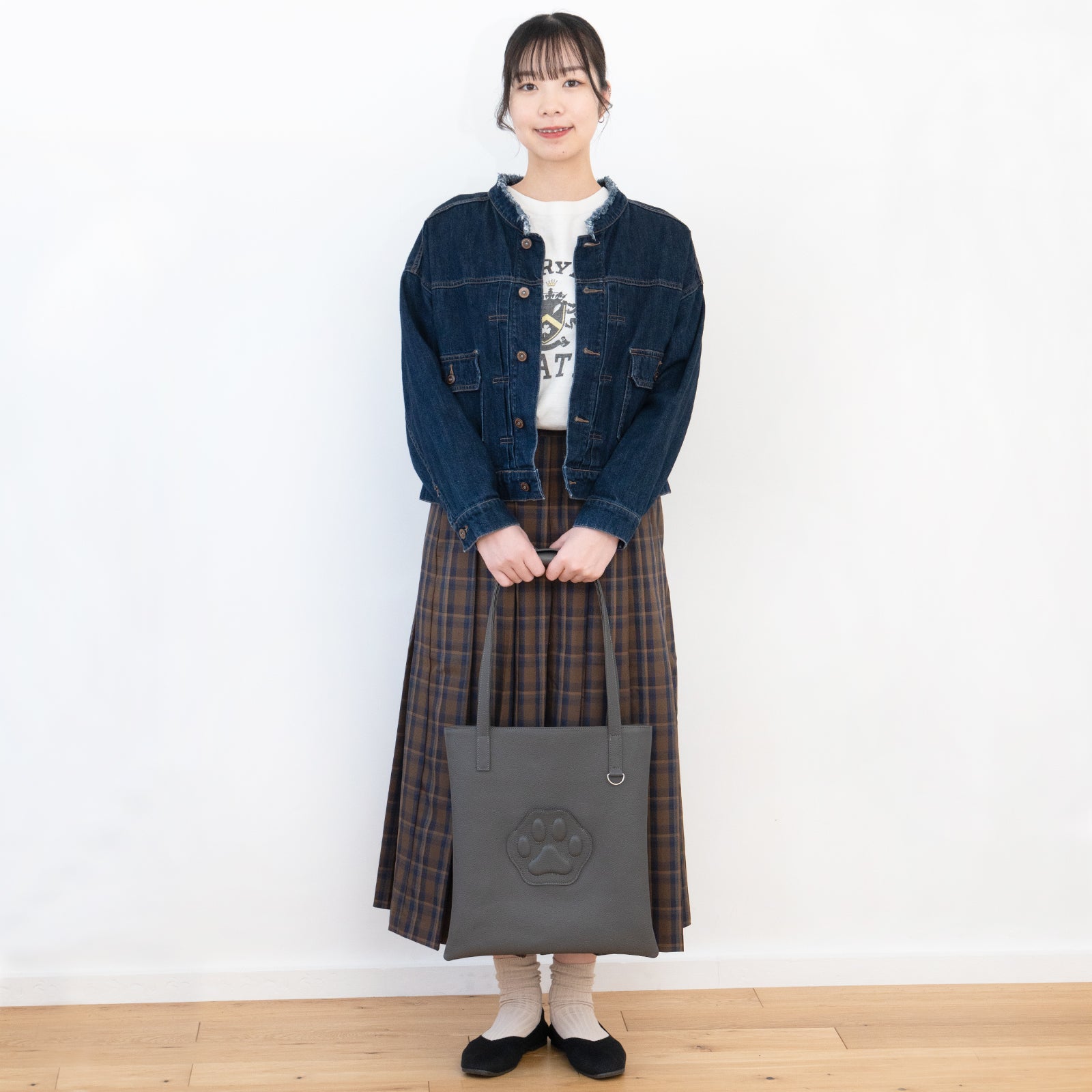 A4 Tote Bag PAW Cuir Mache / Graphite