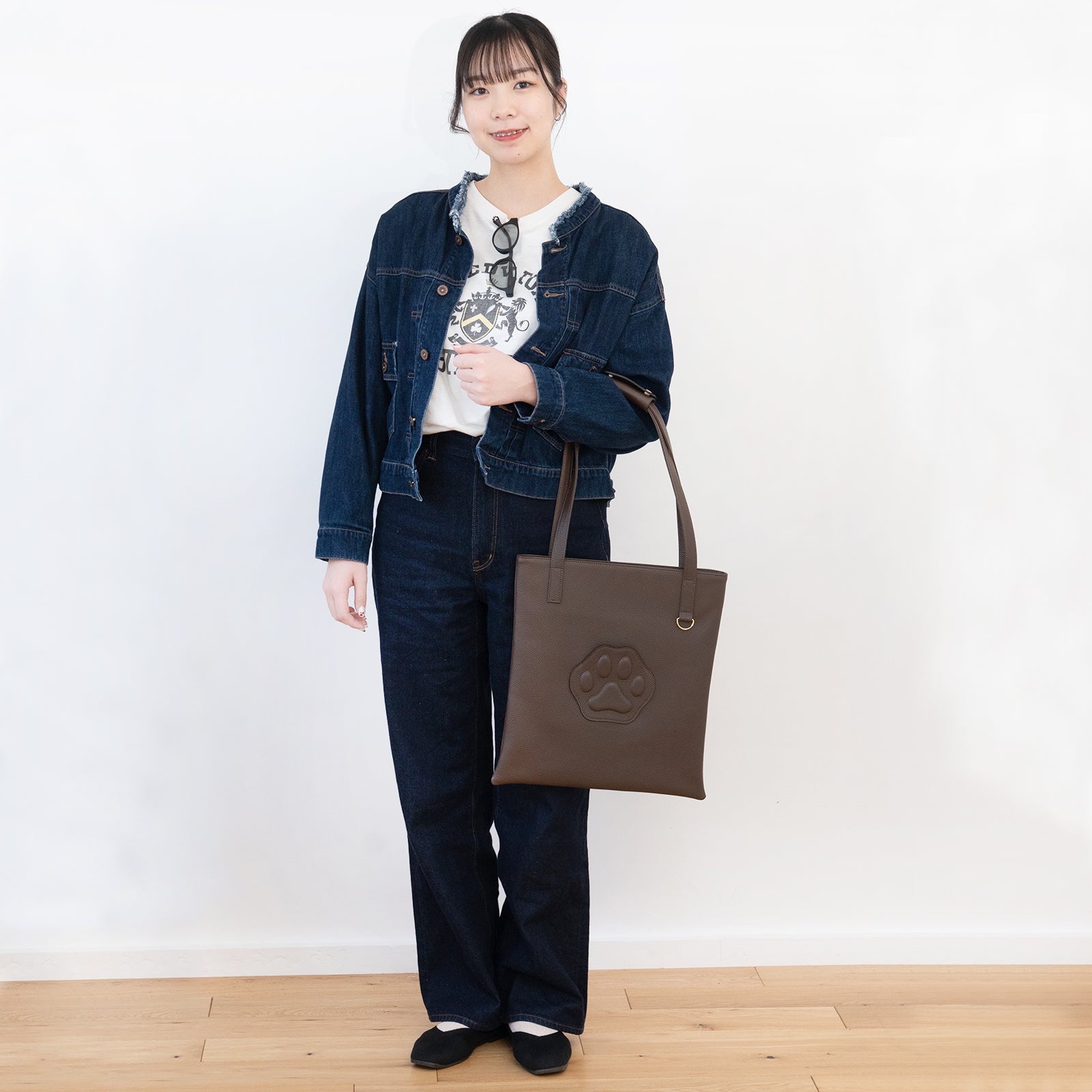 A4 Tote Bag PAW Cuir Mache / Chocolate