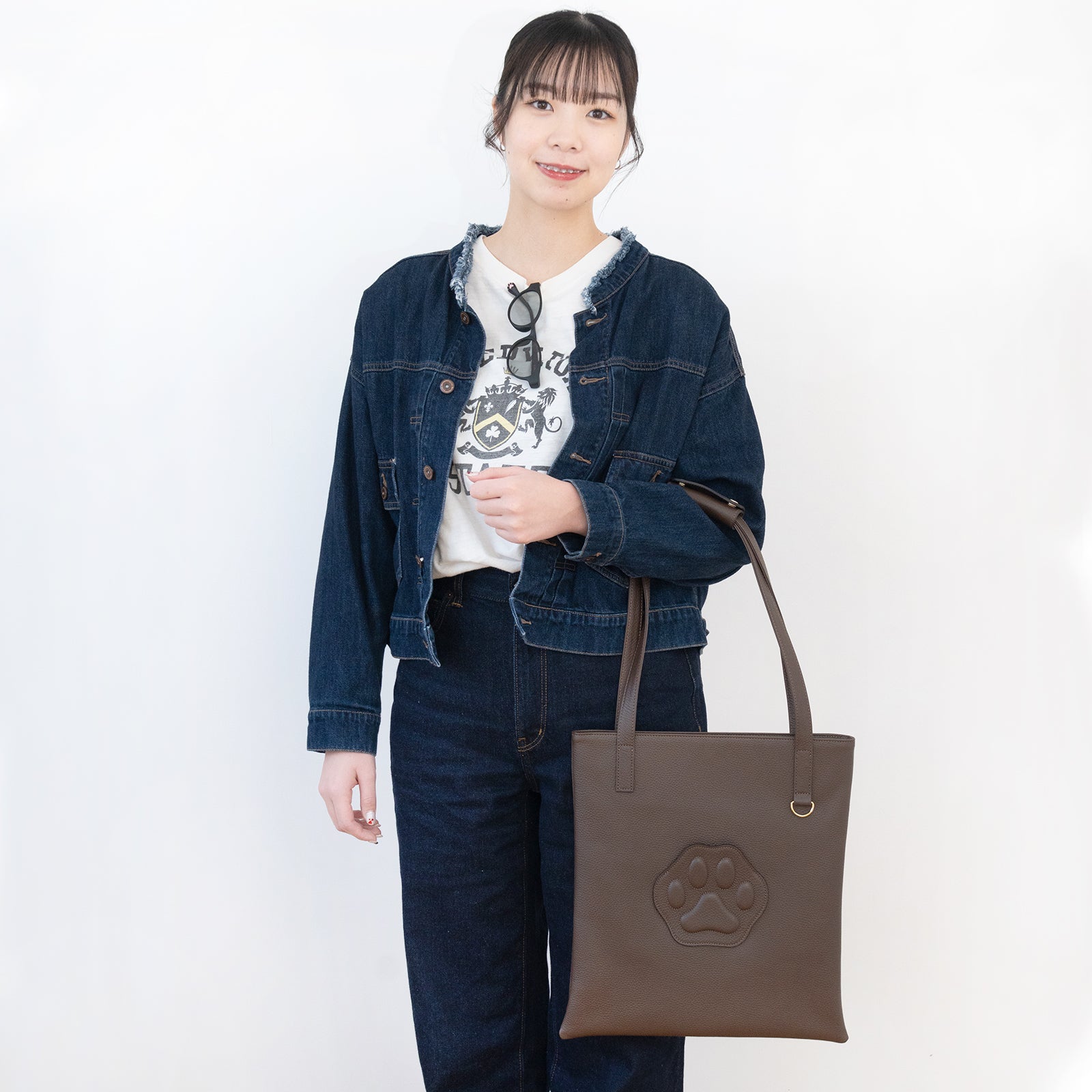 A4 Tote Bag PAW Cuir Mache / Chocolate