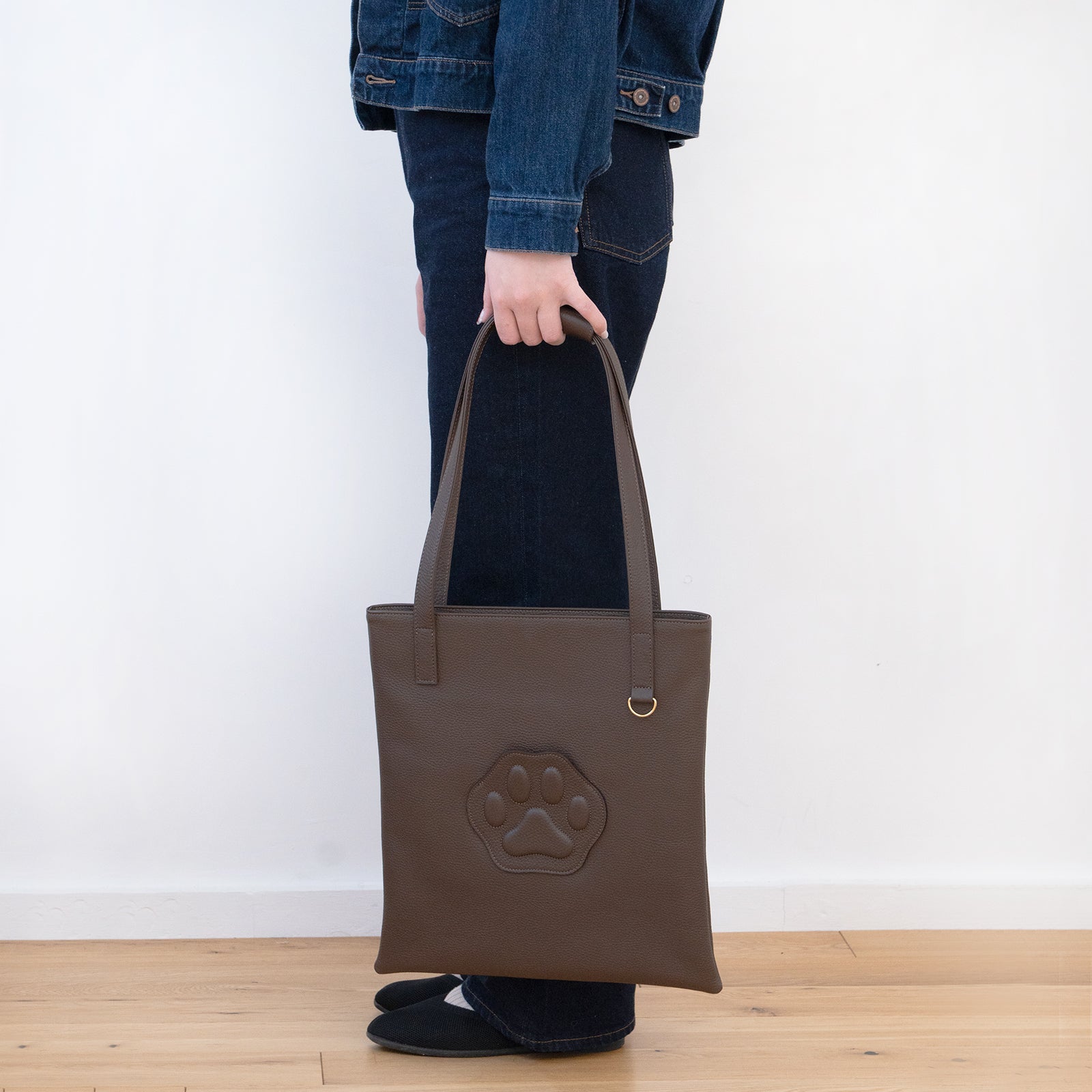 A4 Tote Bag PAW Cuir Mache / Chocolate