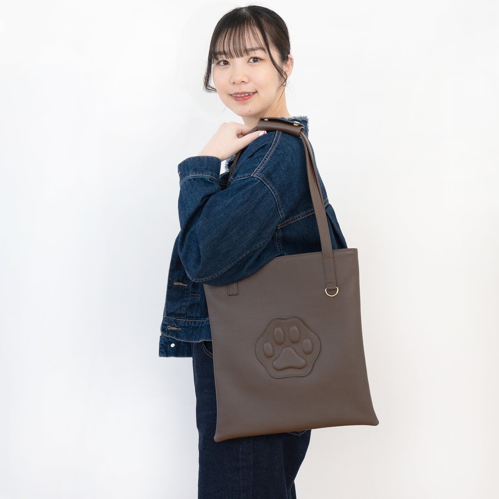 A4 Tote Bag PAW Cuir Mache / Chocolate