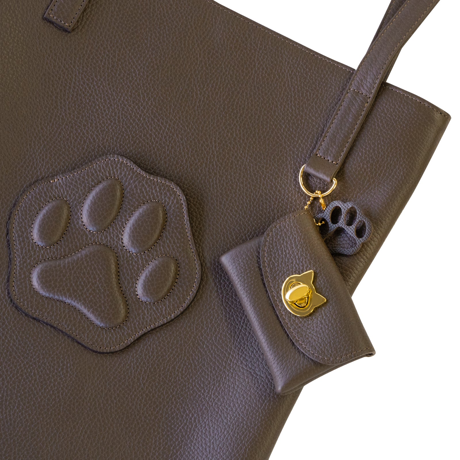 A4 Tote Bag PAW Cuir Mache / Chocolate