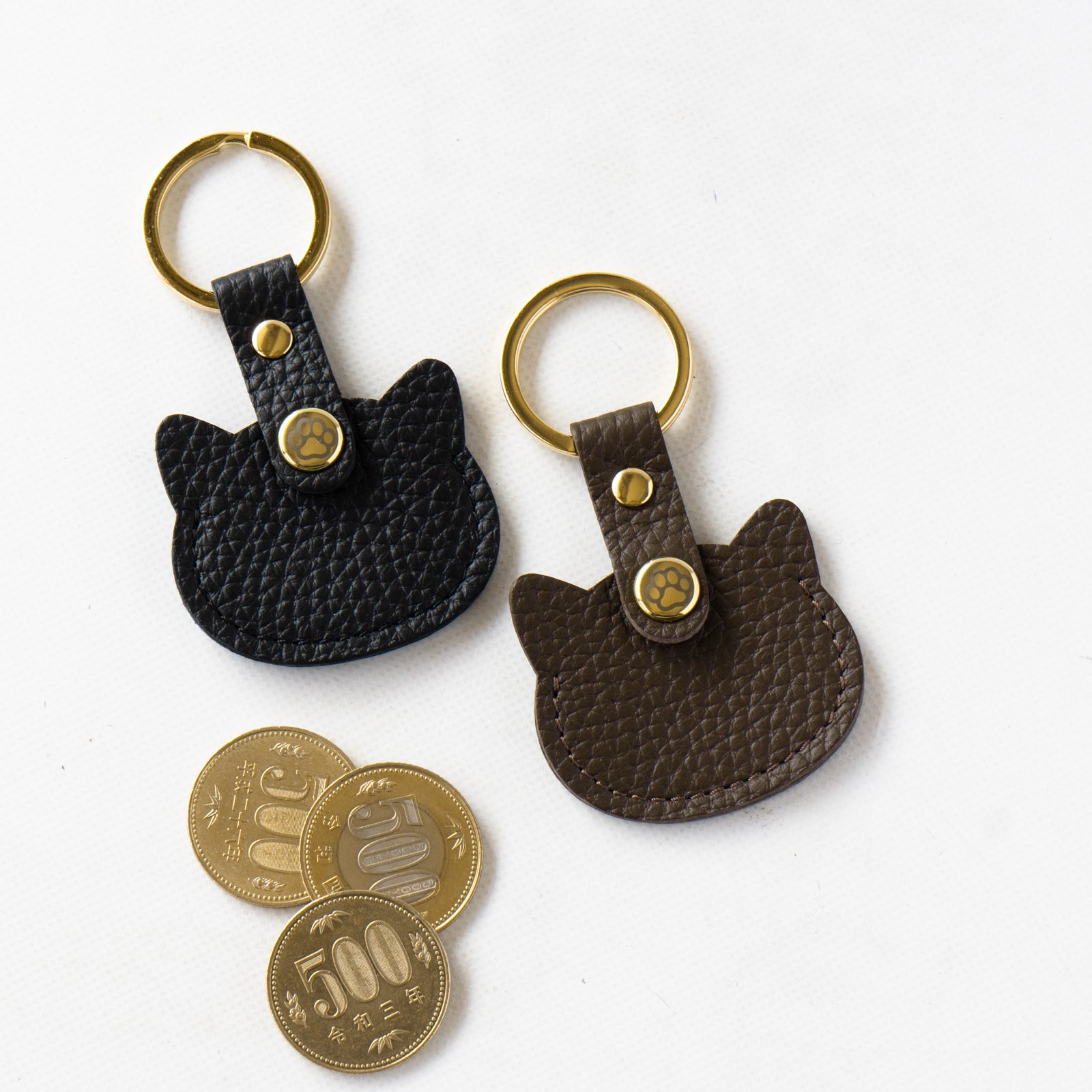 500 Yen Coin Hornja Cuir Mash / Black