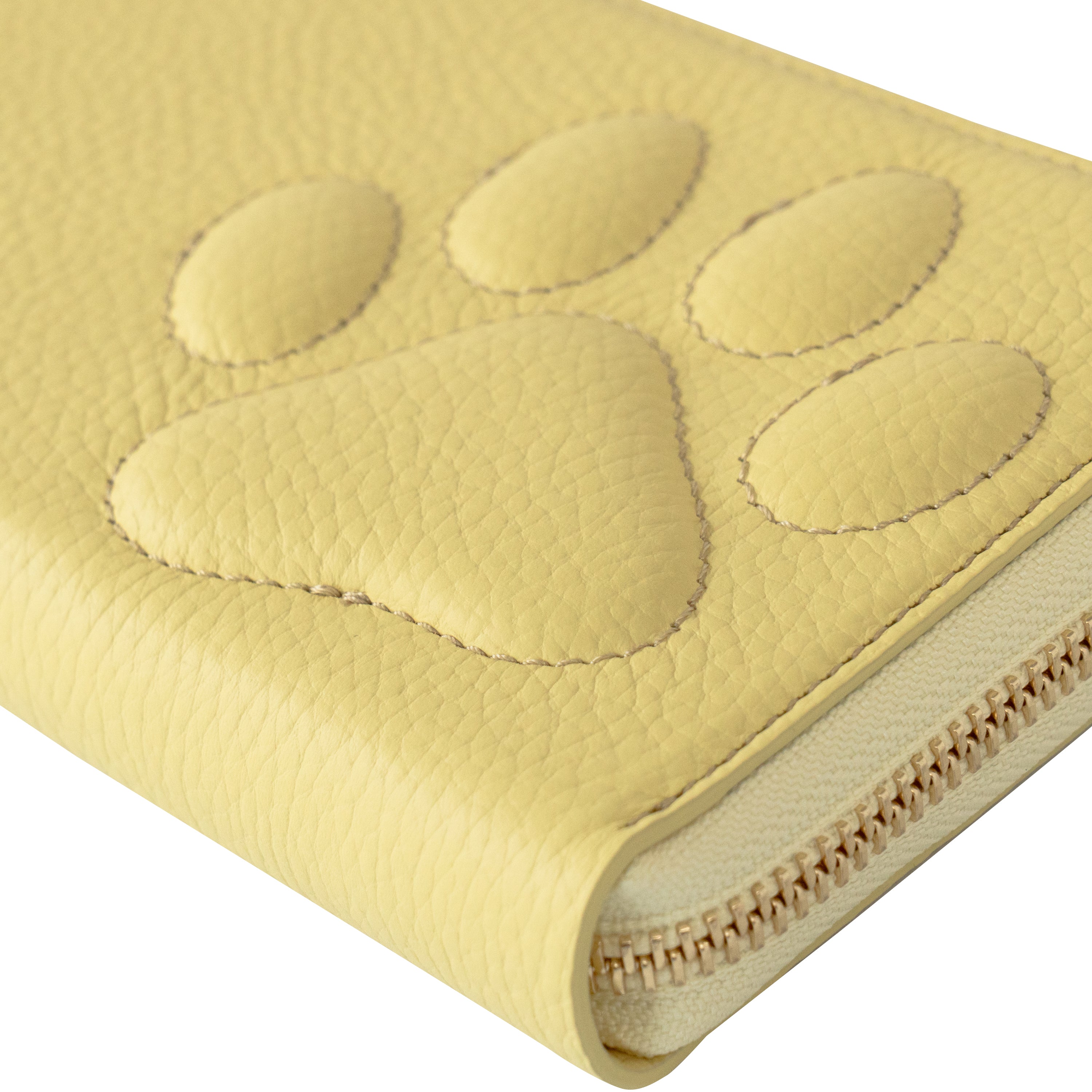 PAWラウンドファスナー長財布 キュイール・マッシュ / ジョーヌプッサン